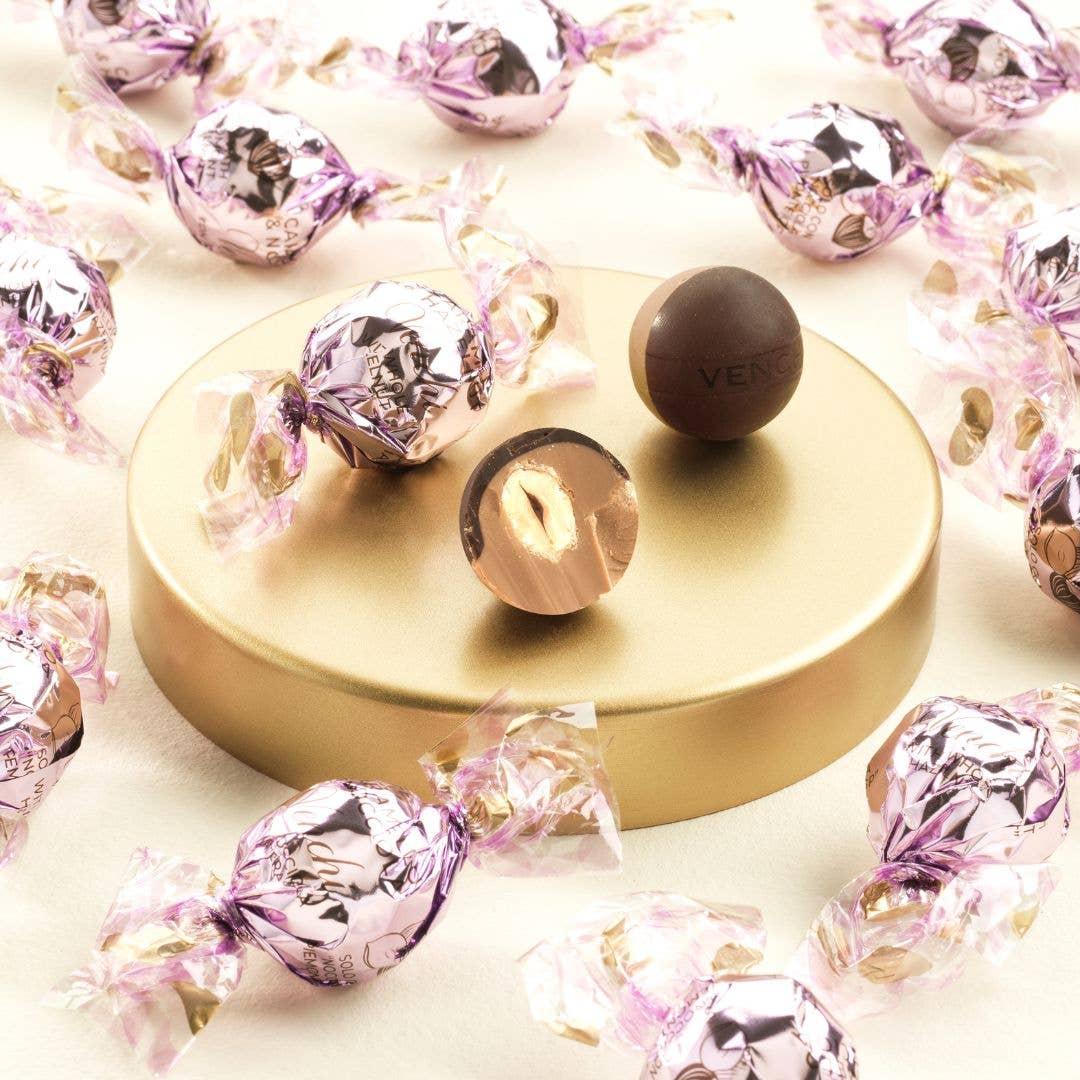 Caramel & Whole Hazelnut Chocolate Pearls - Italian Gourmet