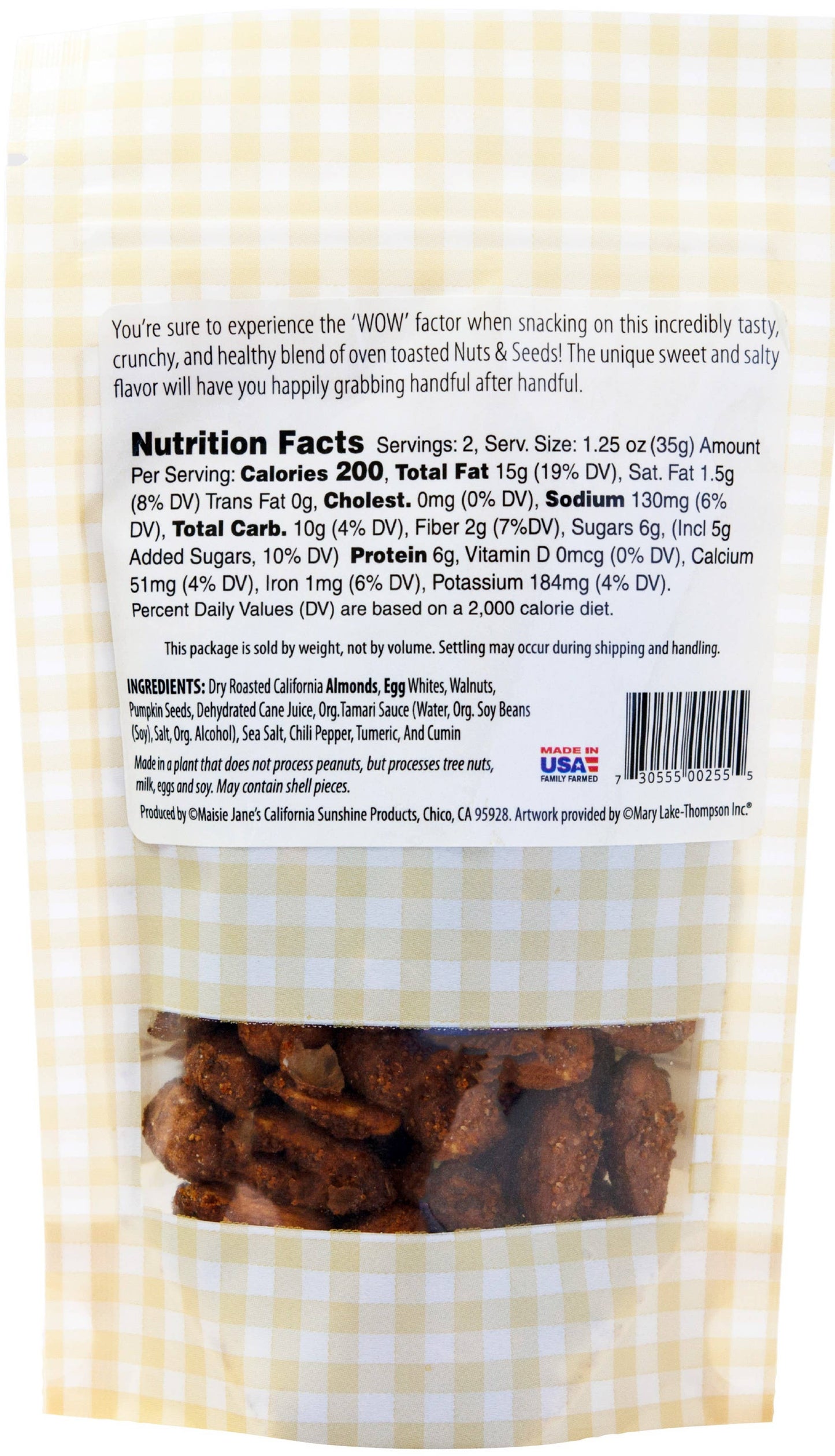 Squirrel - Cinnamon Glazed Walnuts 2.5 oz. California