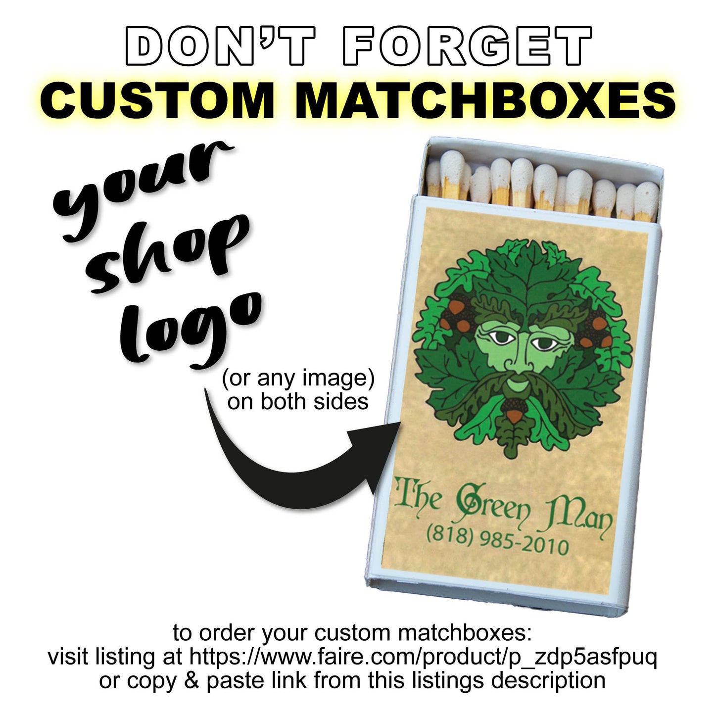 Mushroom Cluster Matchbox • Decorative Matches •