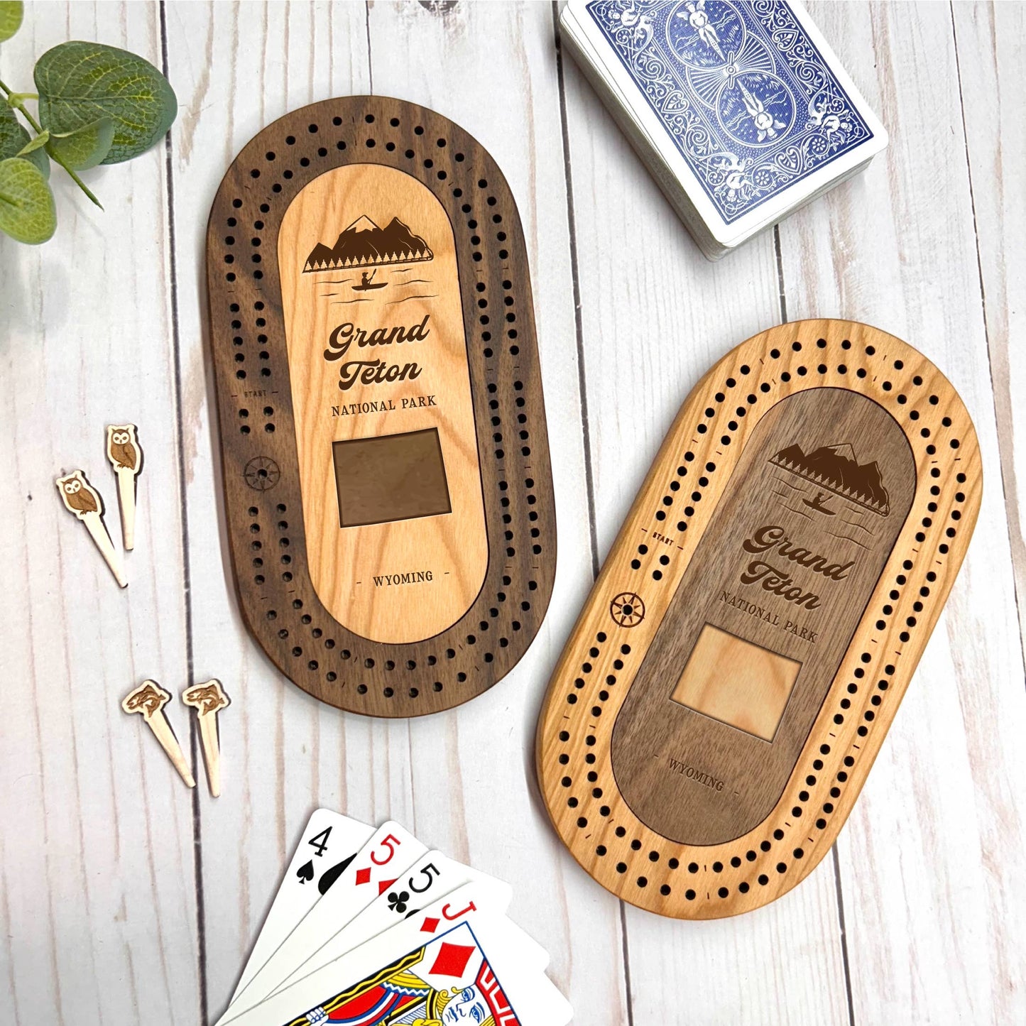 National Parks Travel Cribbage Set with Custom Pegs: Yosemite / Select best pegs for us