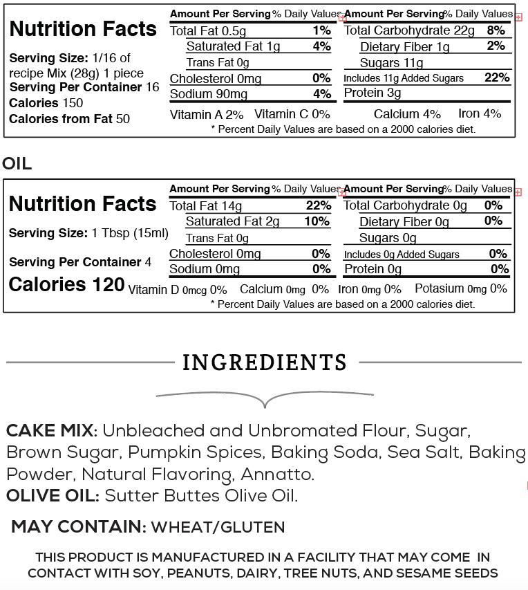 Pumpkin Spice Tea Cake