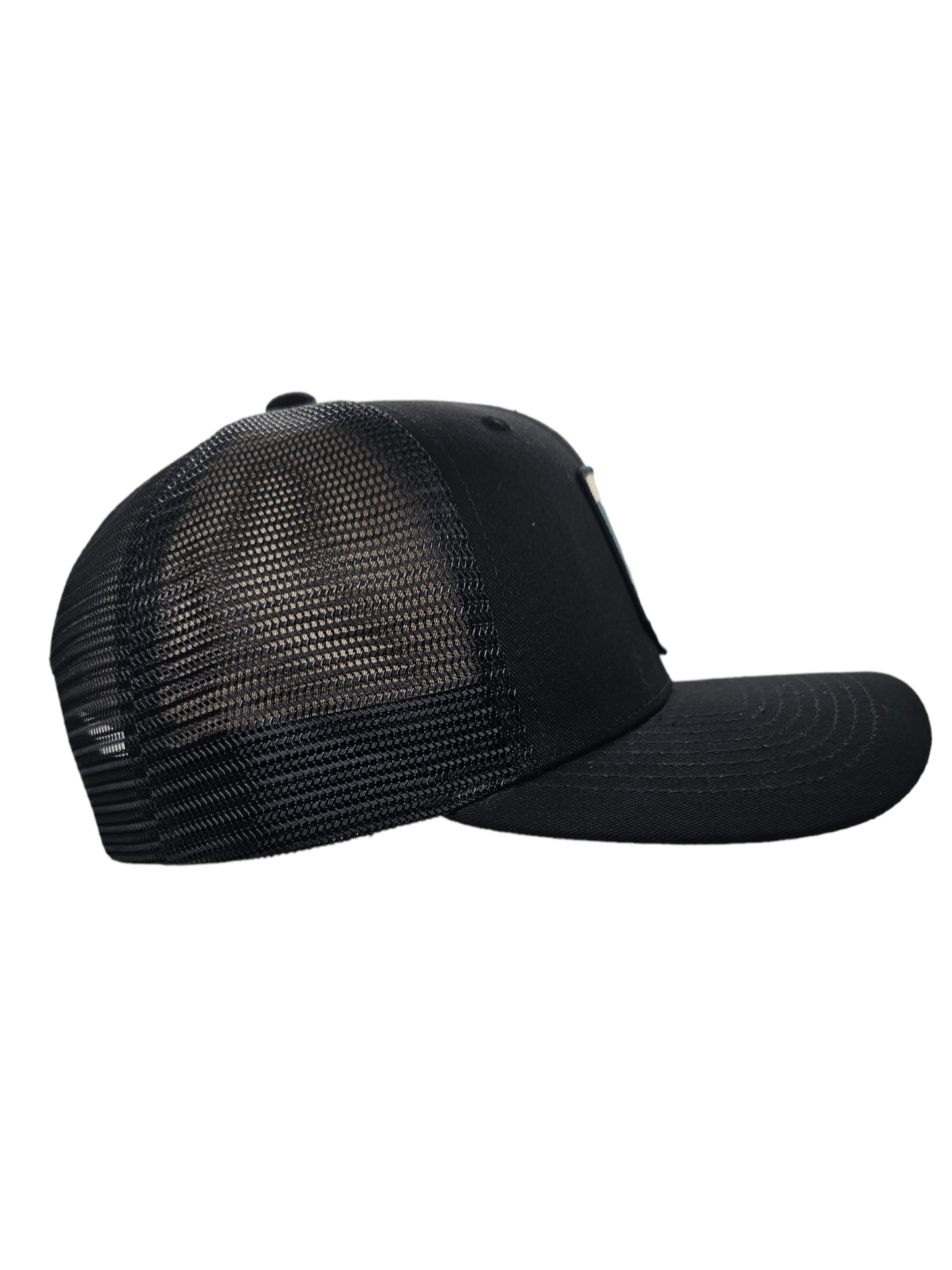 Yosemite Snapback Mesh Trucker Hat w/ National Park Patch: Heather Grey on Black