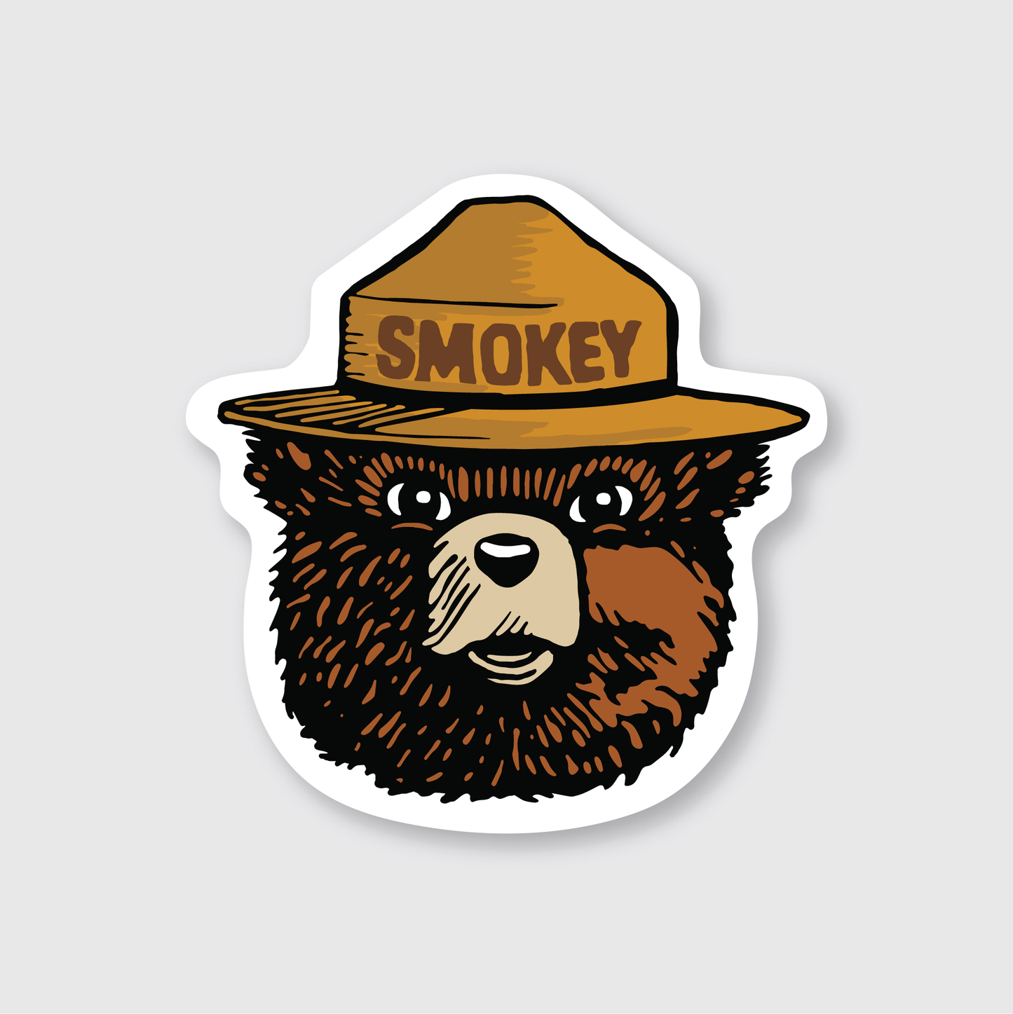 Smokey Bear Sticker: 2.19" x 3.19"