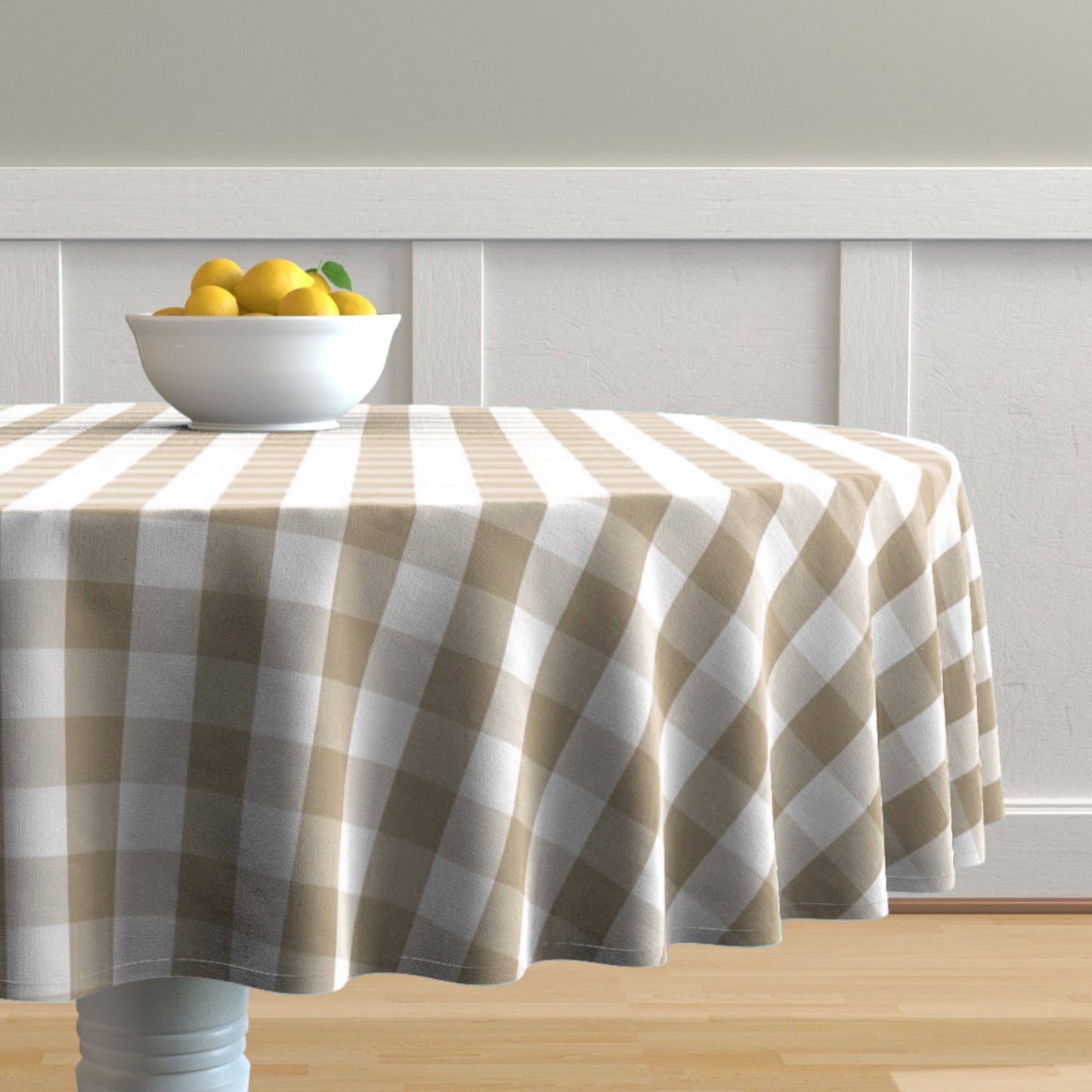 Fabstyles Country Check High-Quality Tablecloth: Blue / 55x55