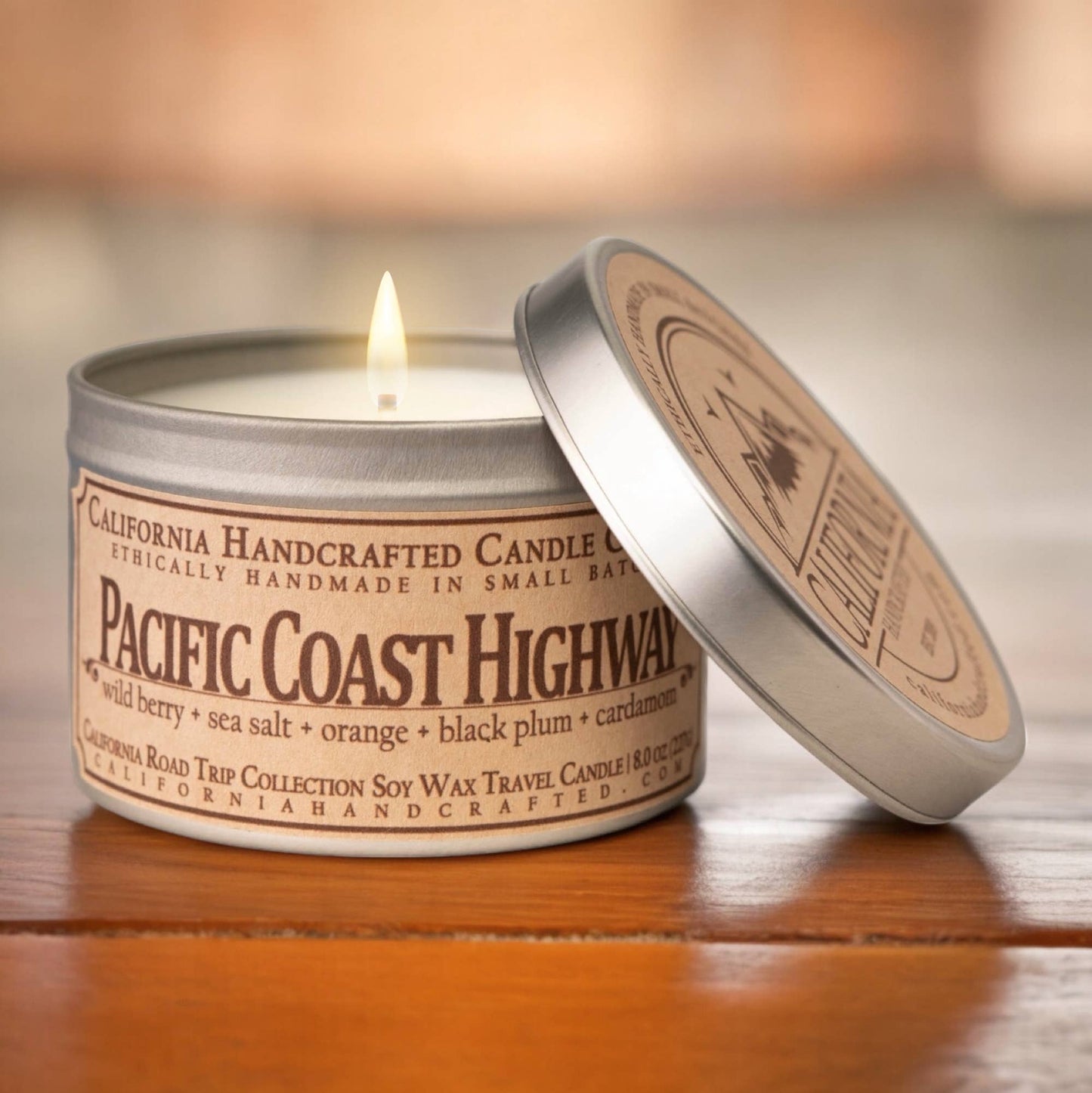 Pacific Coast Highway Coconut Apricot Travel Candle