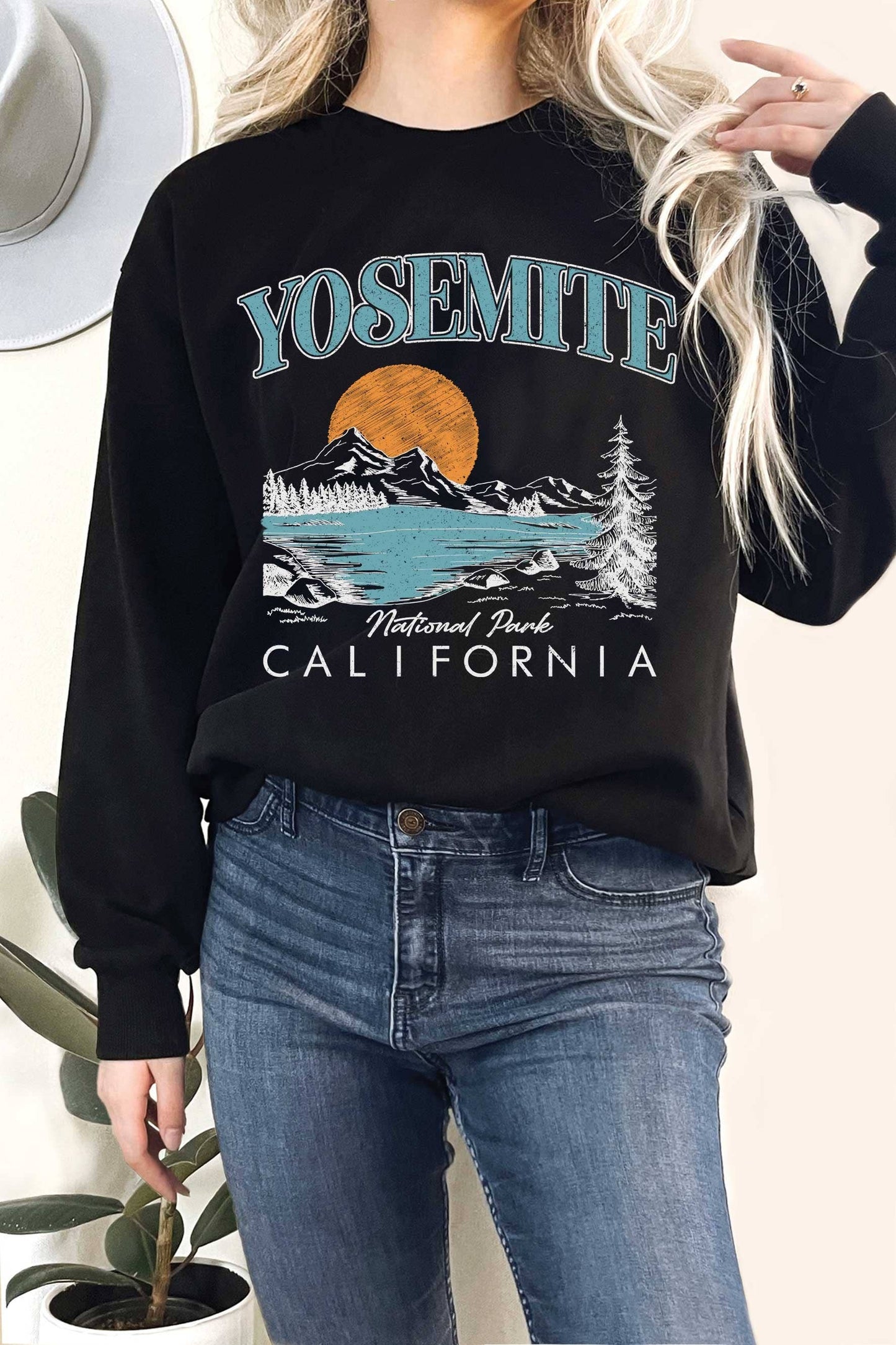 YOSEMITE CALIFORNIA GRAPHIC TERRY SWEATSHIRTS: OAT