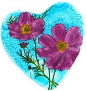 Heart Shape Dish (August) - POPPY Flower of the Month