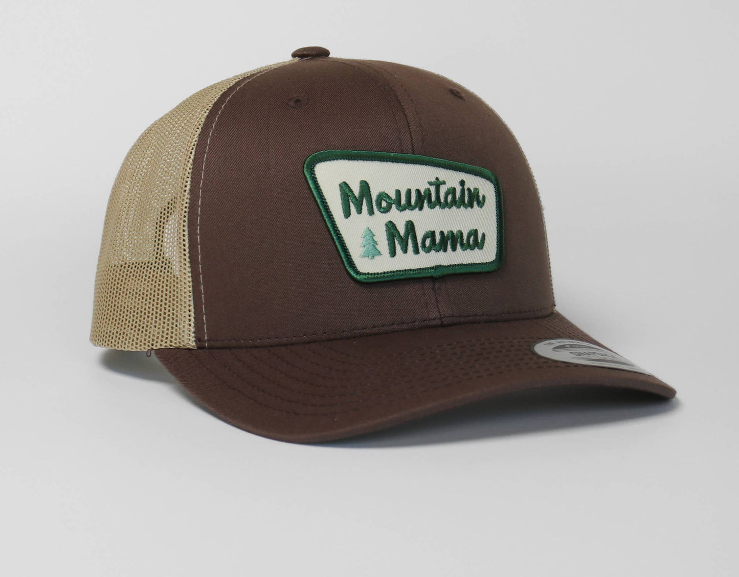 Mountain Mama Hat: Black / White