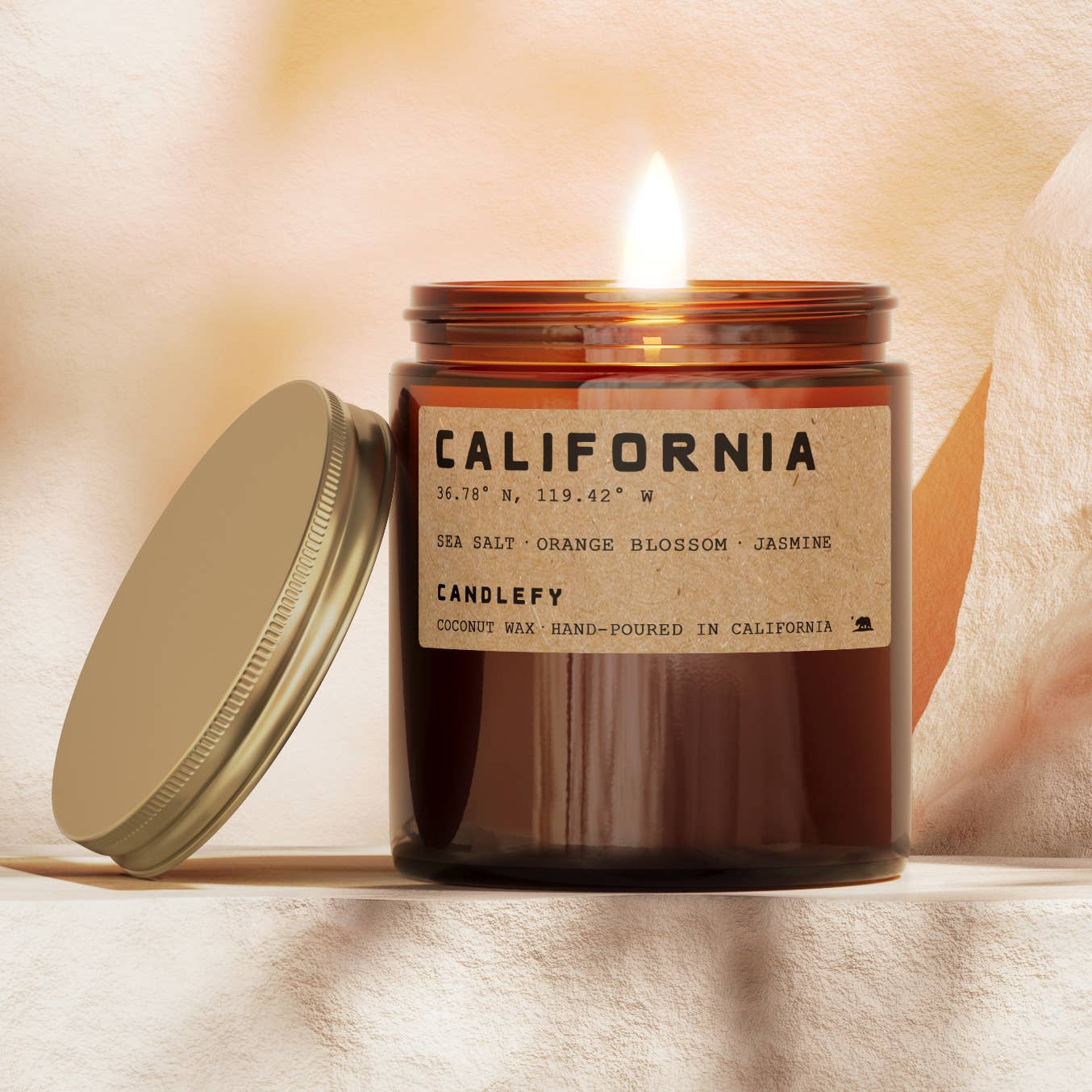 California Candle · Amber Jar 8oz