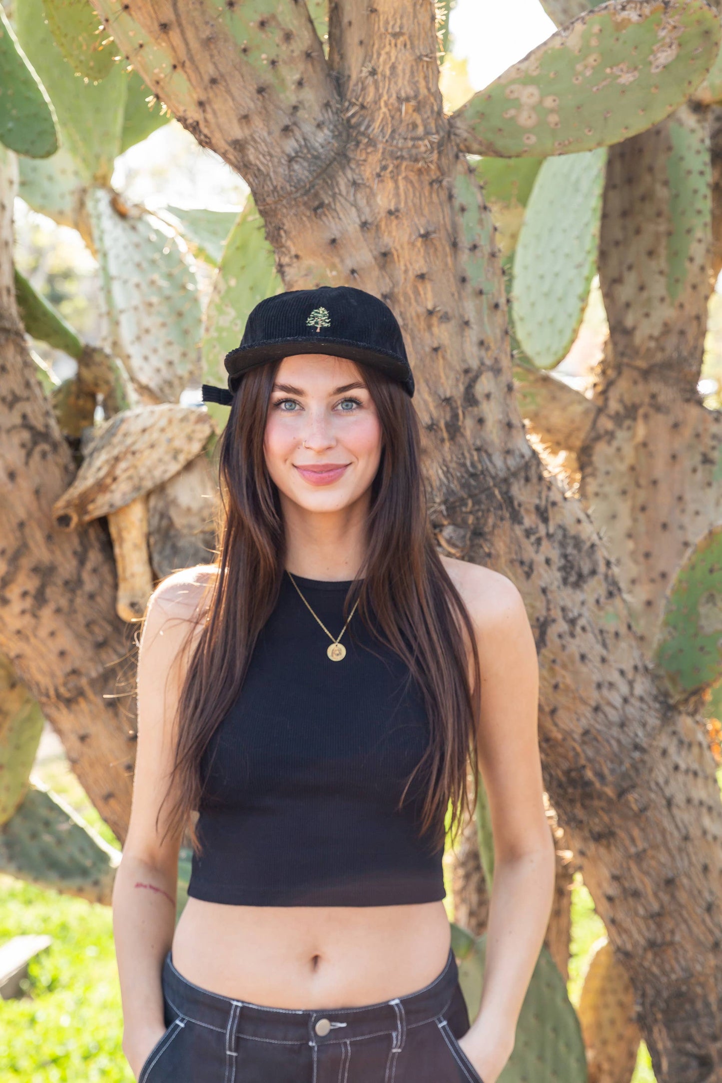 California Poppy Cable Beanie: Coal