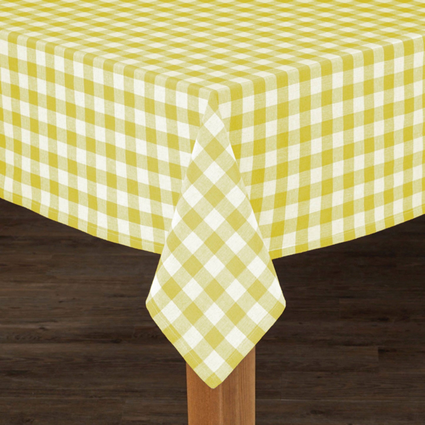 Fabstyles Country Check High-Quality Tablecloth: Blue / 55x55
