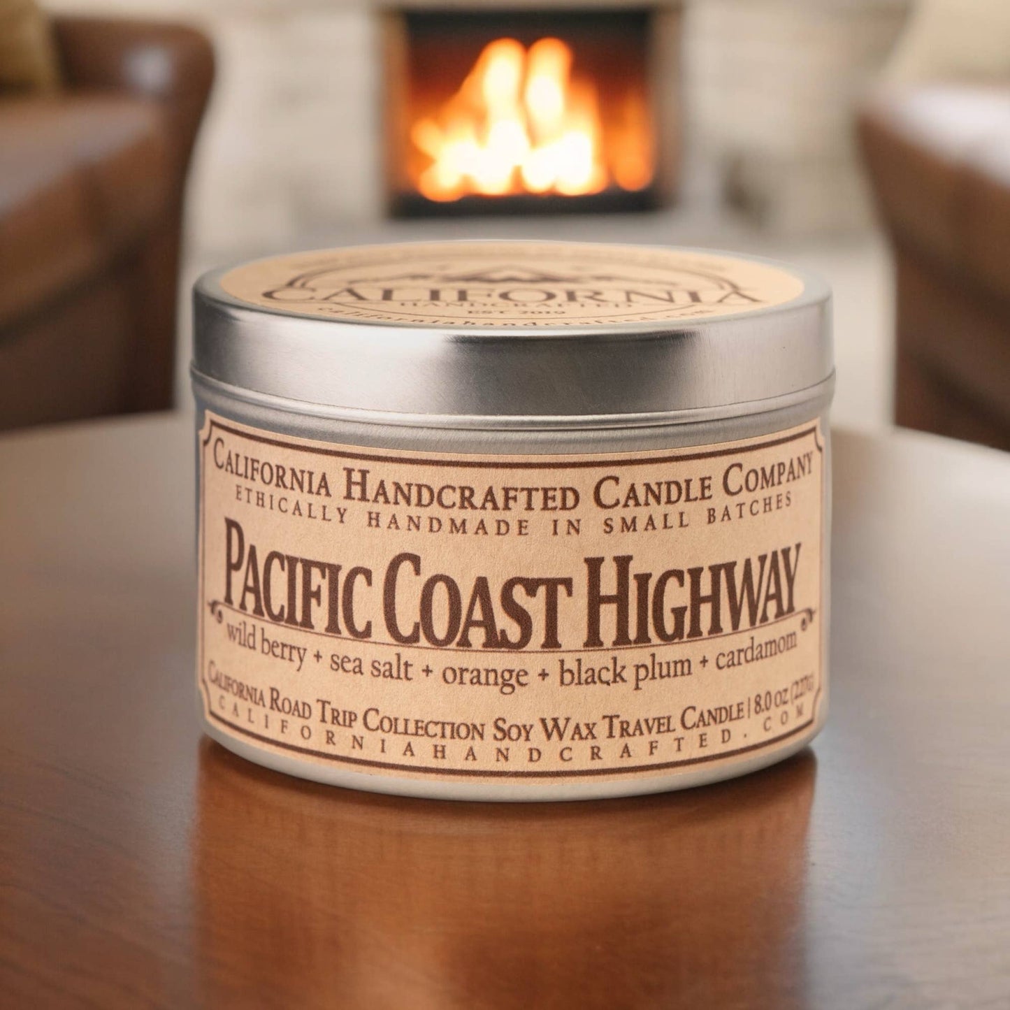 Pacific Coast Highway Coconut Apricot Travel Candle