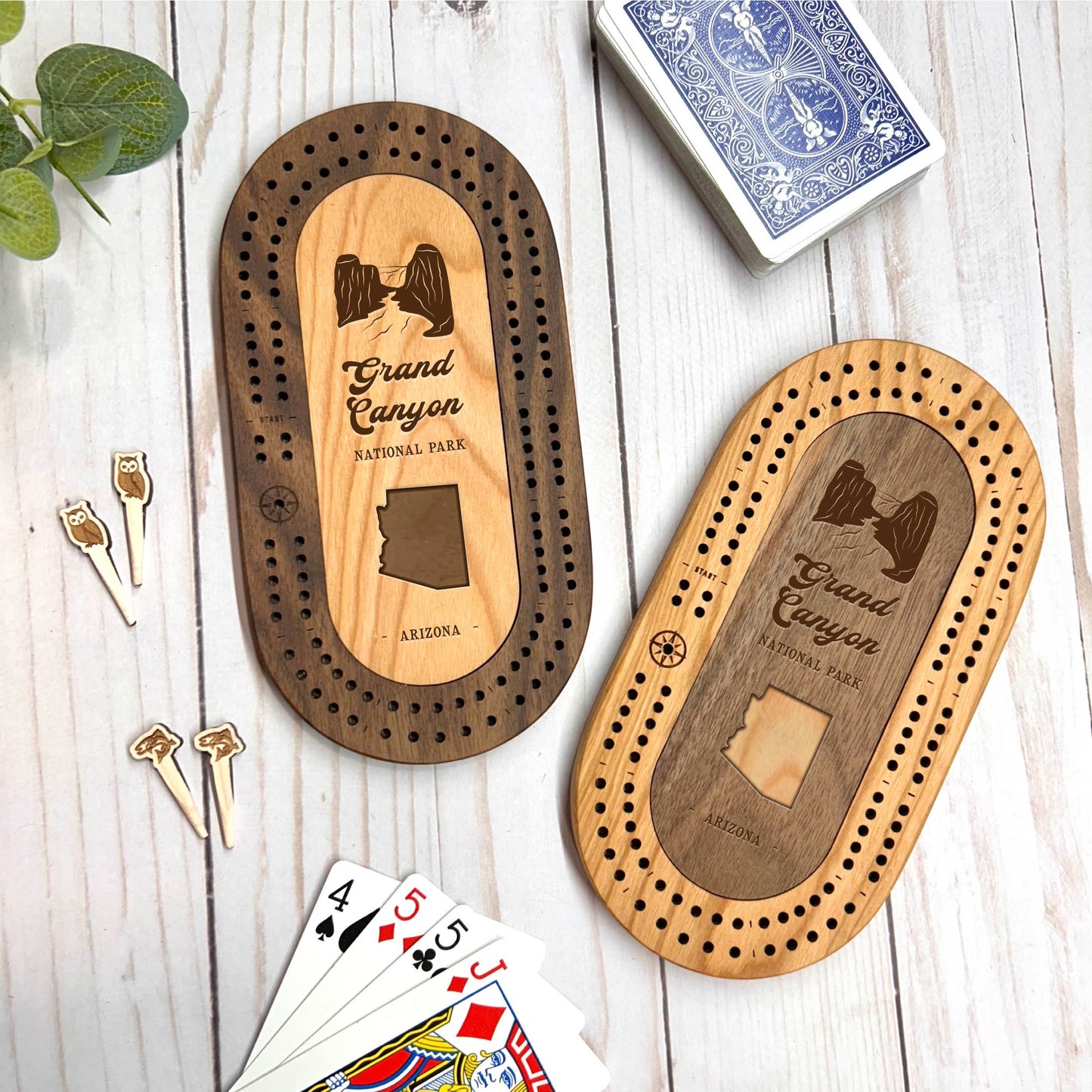 National Parks Travel Cribbage Set with Custom Pegs: Yosemite / Select best pegs for us