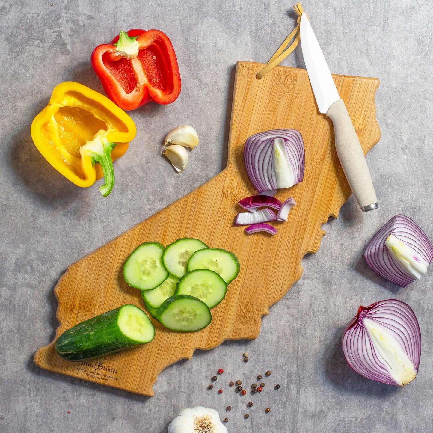 California Cutting Board with Artwork by Wander on Words™