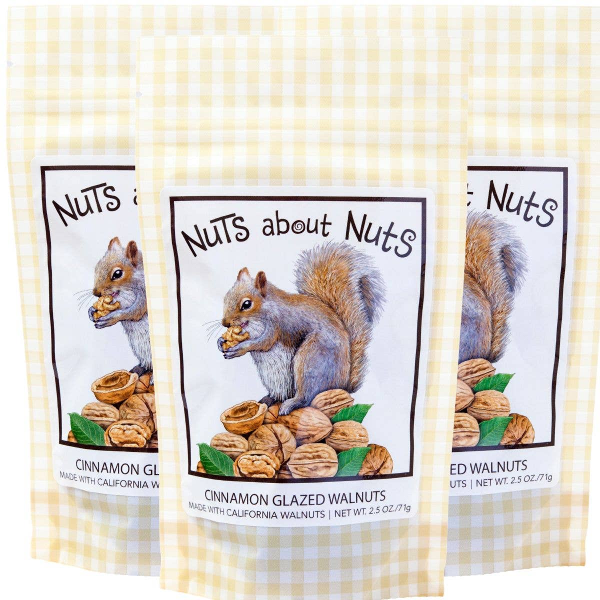 Squirrel - Cinnamon Glazed Walnuts 2.5 oz. California