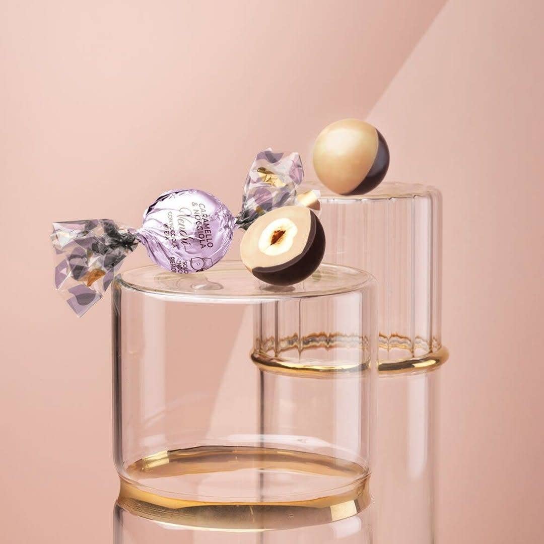 Caramel & Whole Hazelnut Chocolate Pearls - Italian Gourmet
