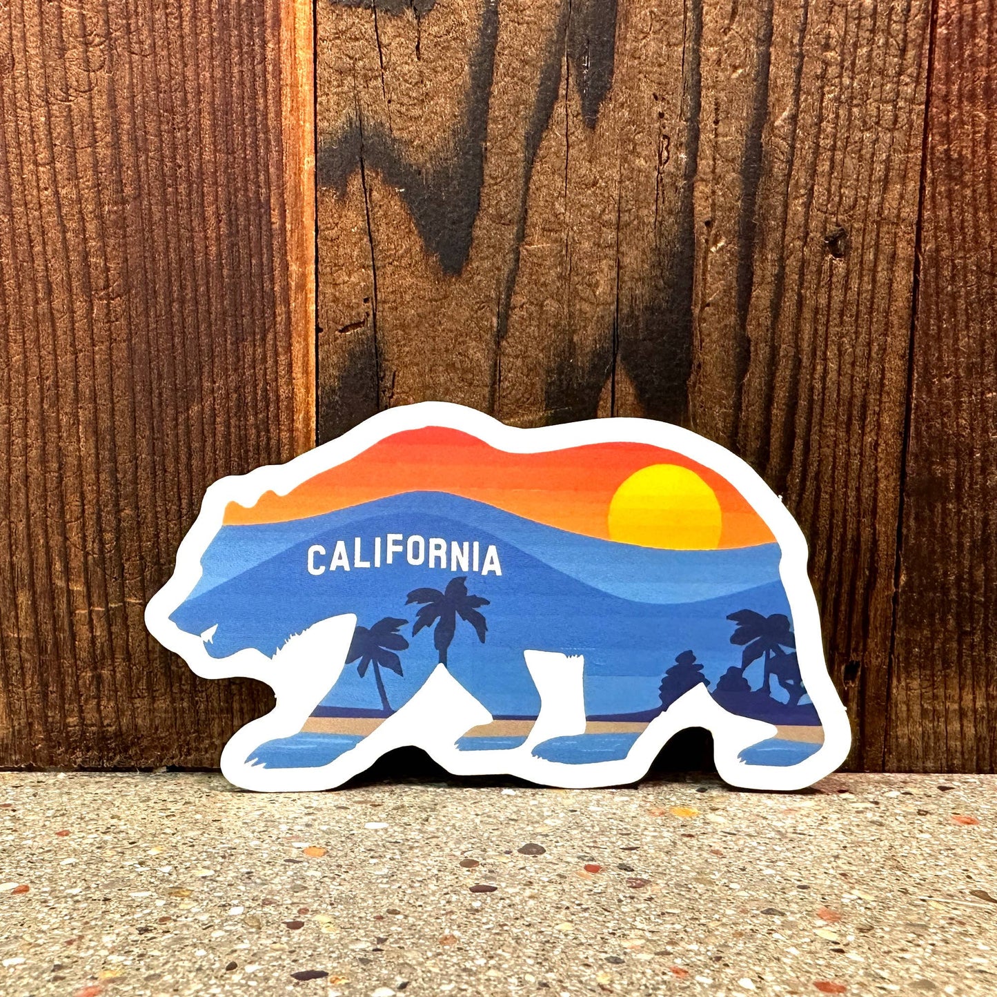 California Bear Sunset Sticker