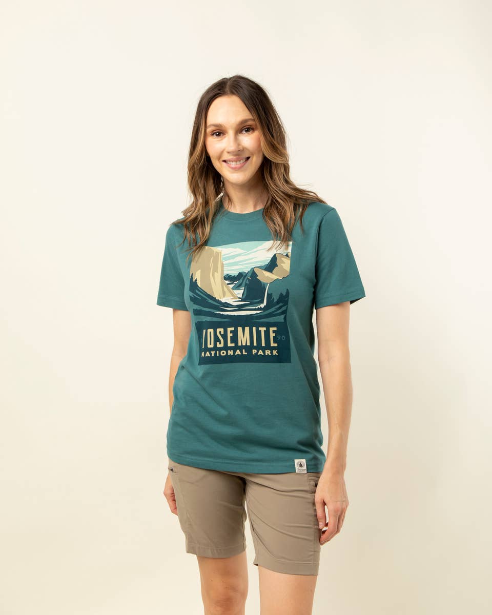 Yosemite National Park Unisex Short Sleeve Tee: Marine / XL