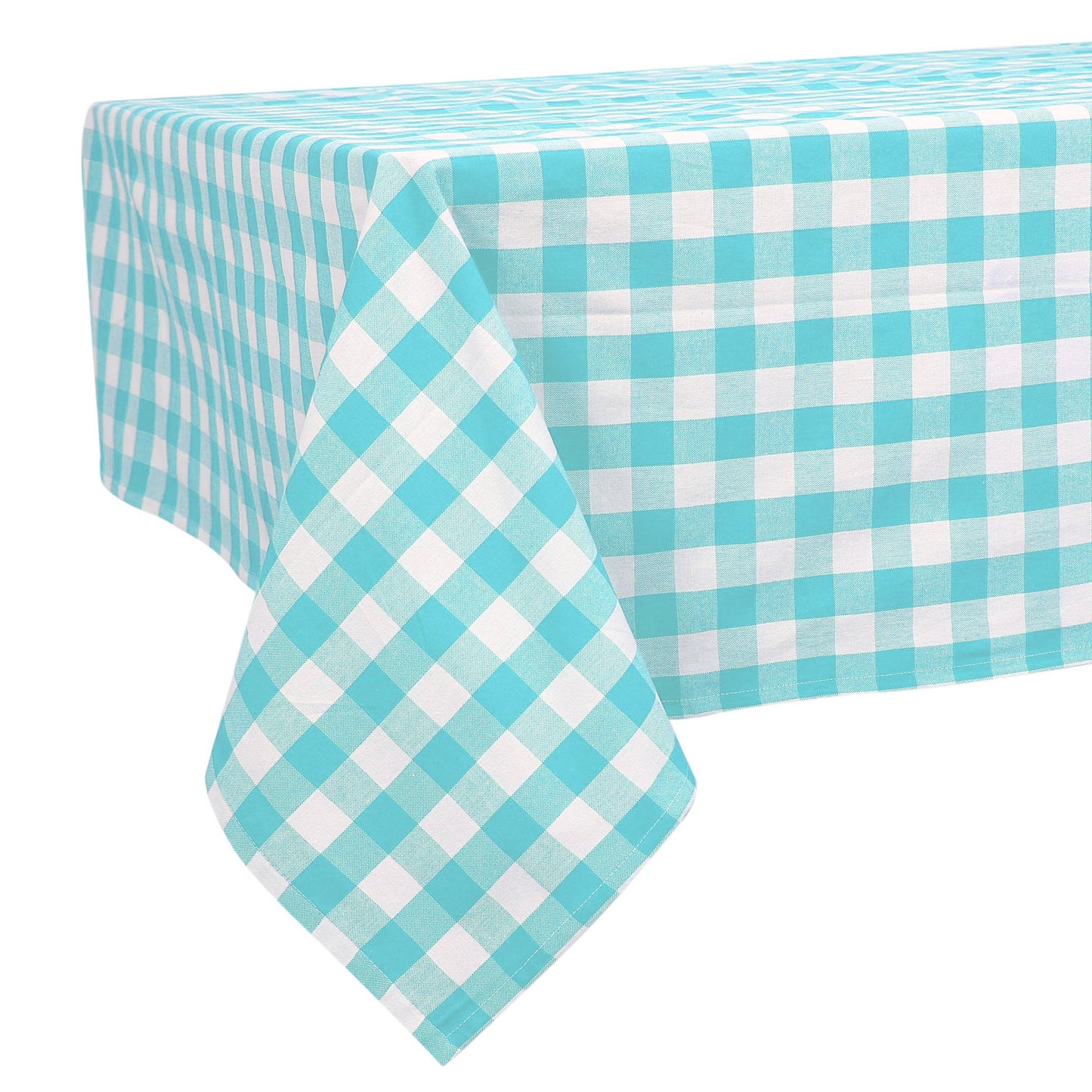 Fabstyles Country Check High-Quality Tablecloth: Blue / 55x55