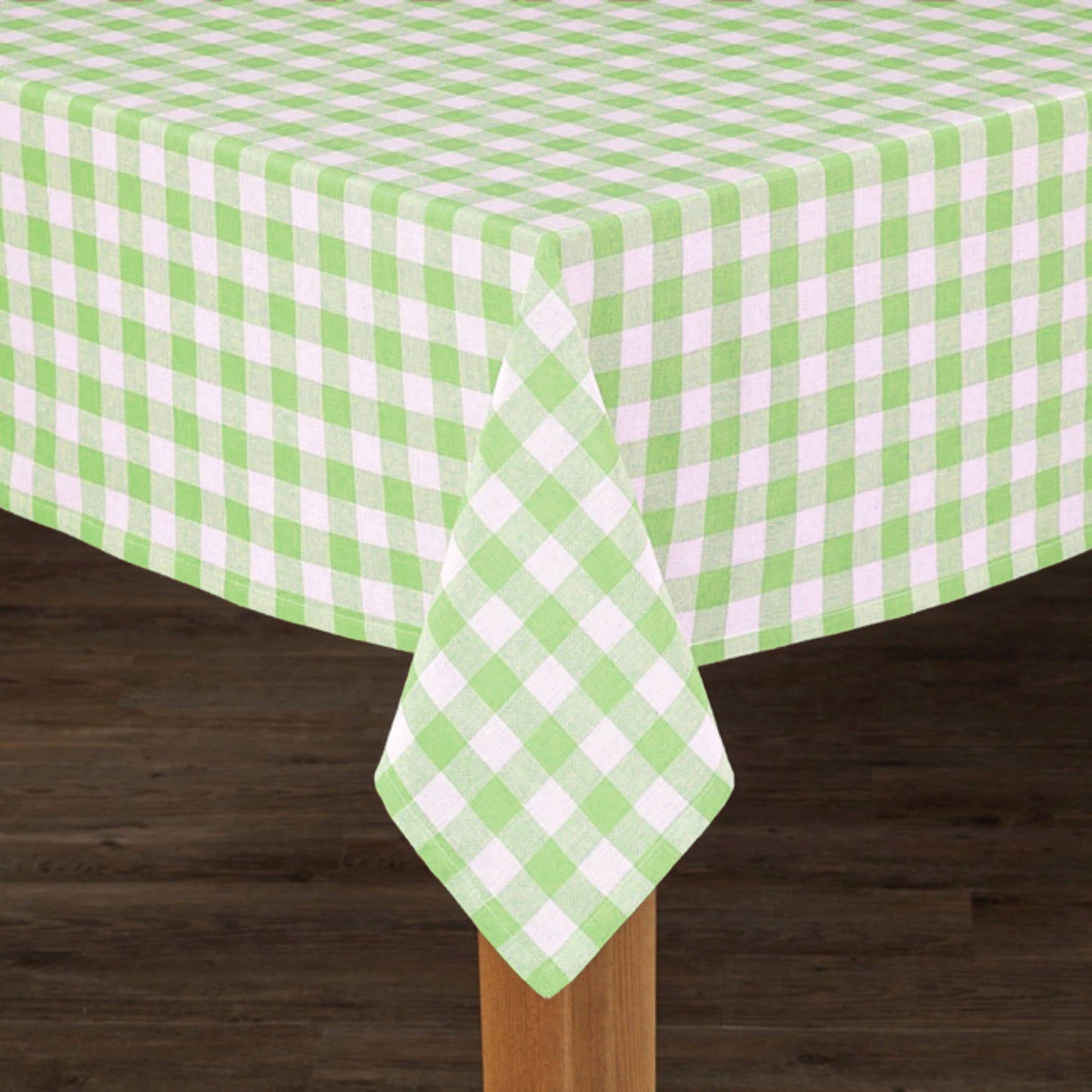 Fabstyles Country Check High-Quality Tablecloth: Blue / 55x55