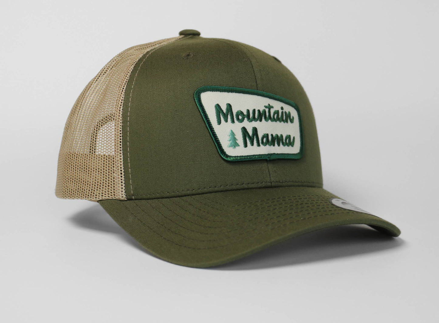 Mountain Mama Hat: Black / White