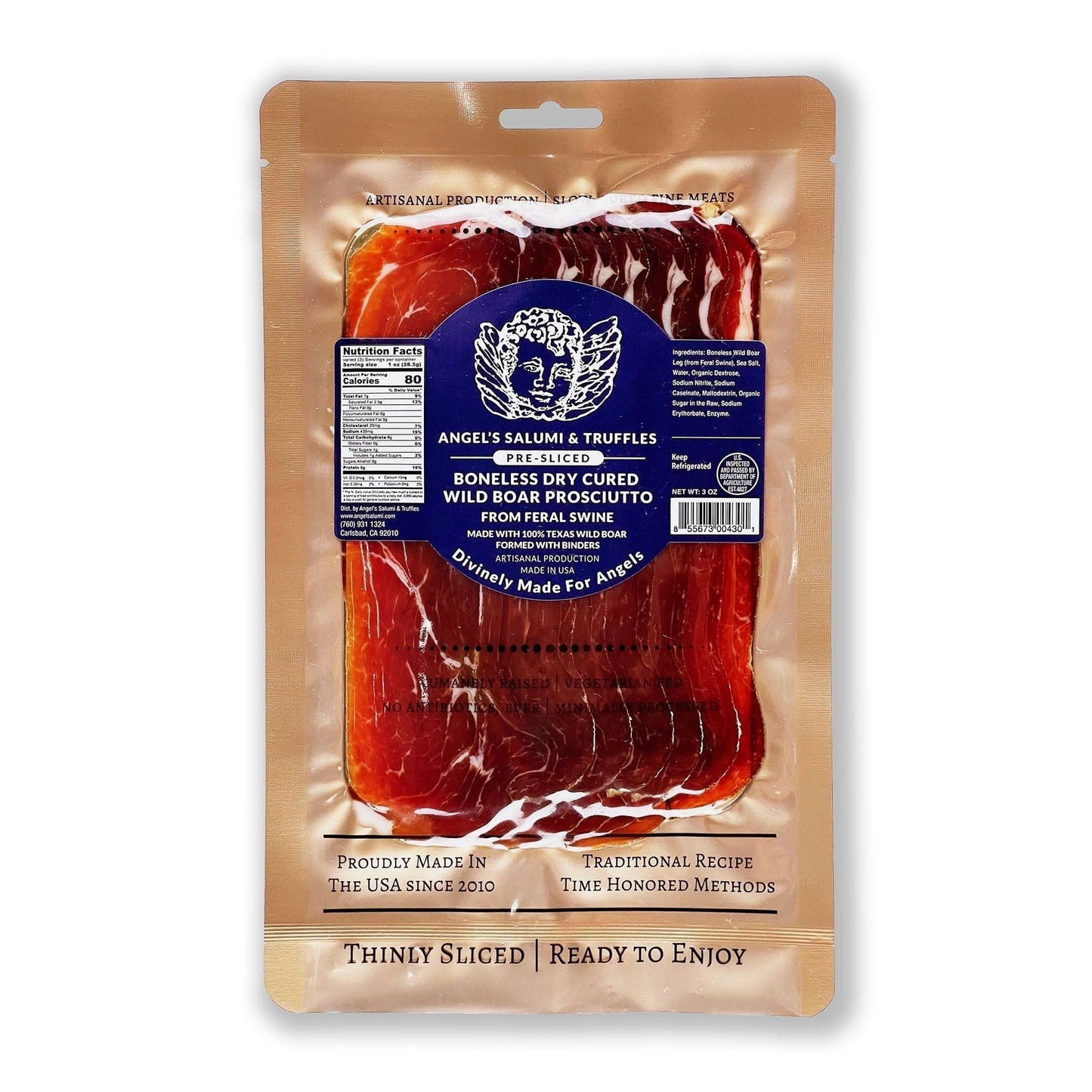 Pre-Sliced Wild Boar Prosciutto (3oz)