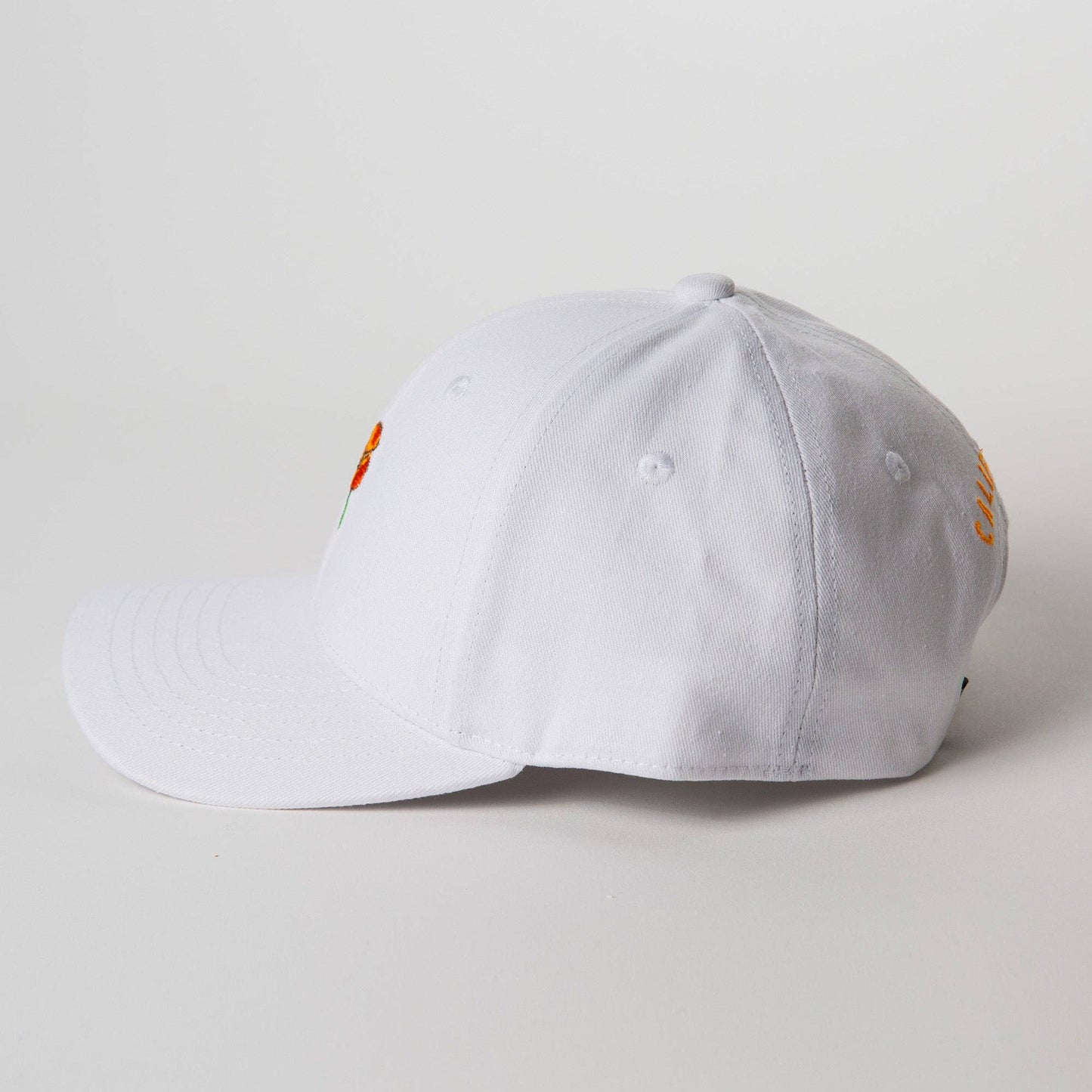 California Poppy Dad Hat: White