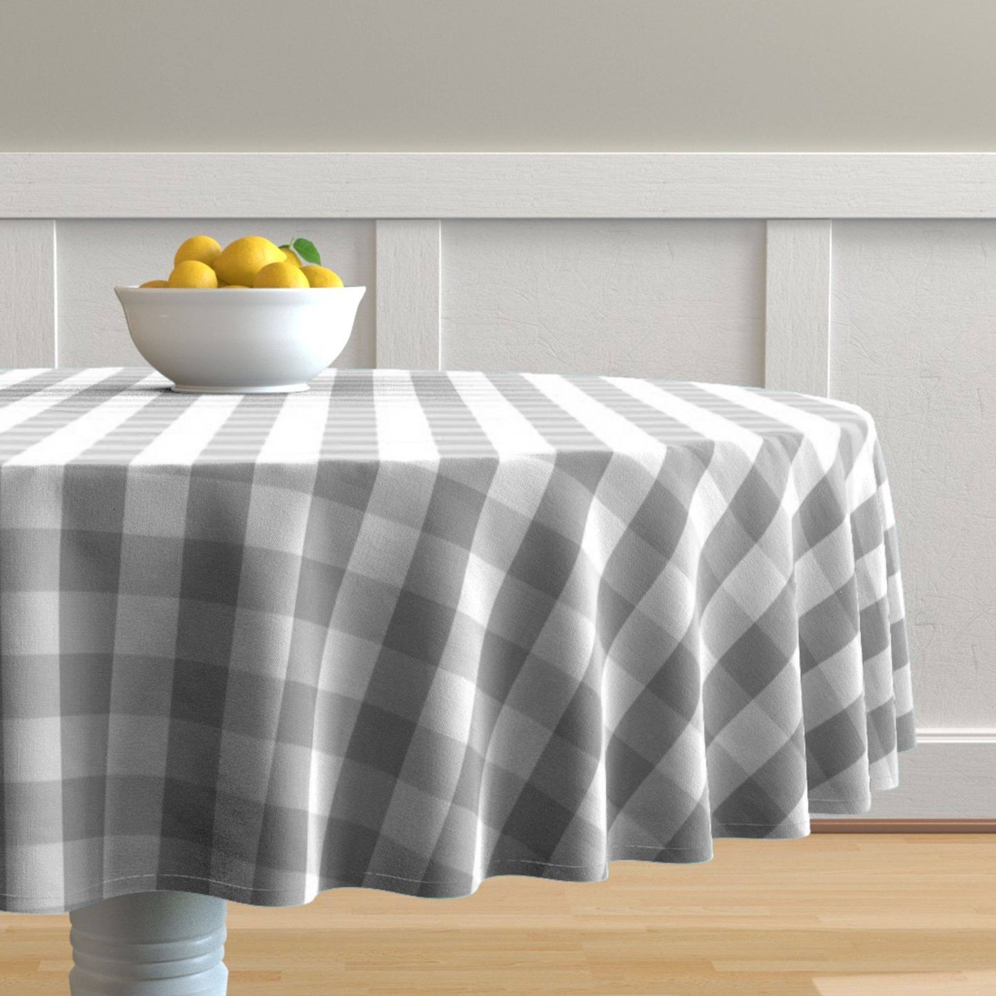 Fabstyles Country Check High-Quality Tablecloth: Blue / 55x55