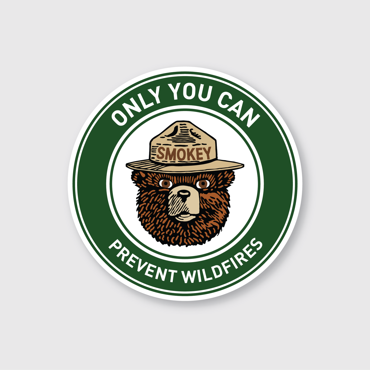 Smokey Bear Slogan Badge Sticker: 2.19" x 3.19"
