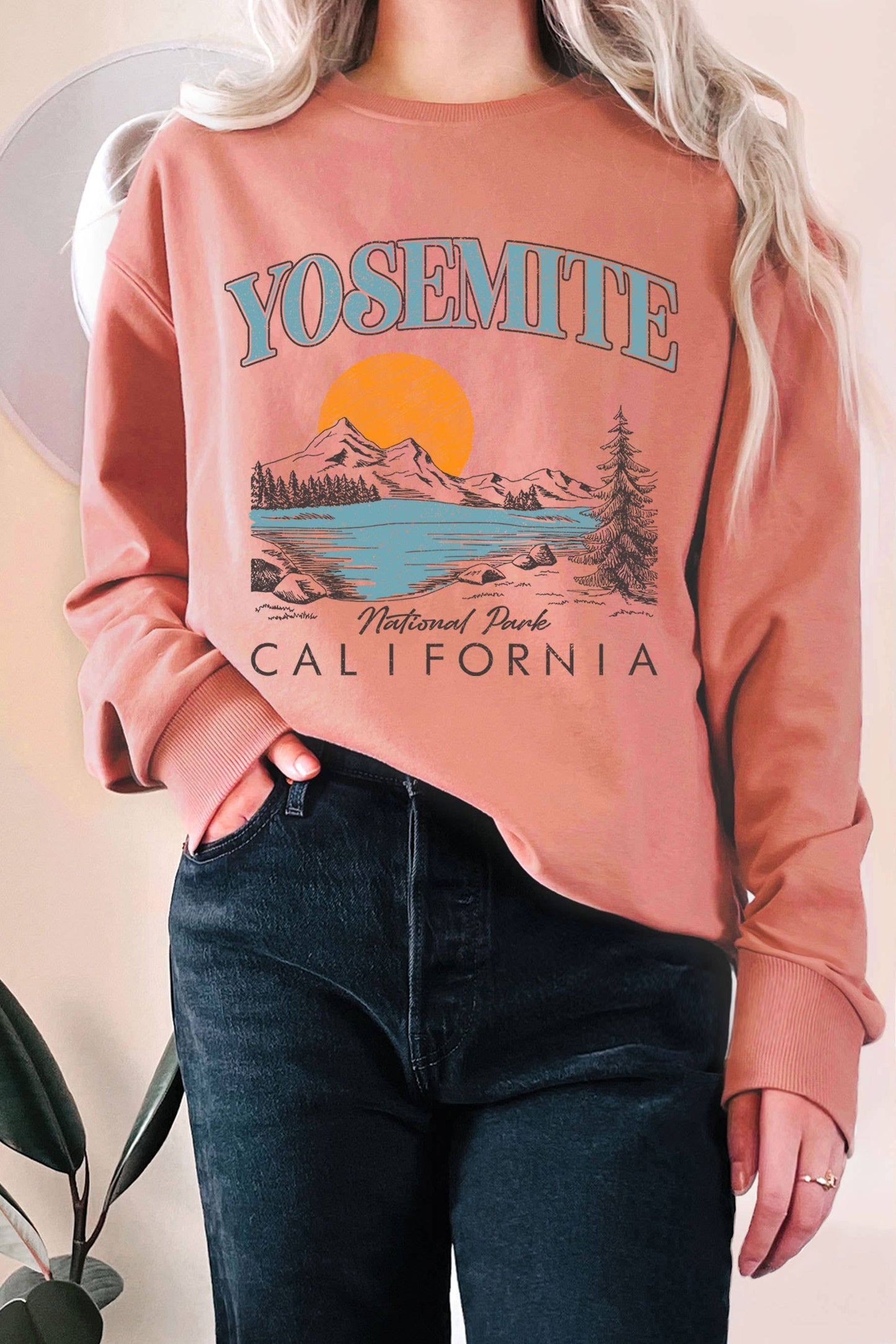 YOSEMITE CALIFORNIA GRAPHIC TERRY SWEATSHIRTS: OAT