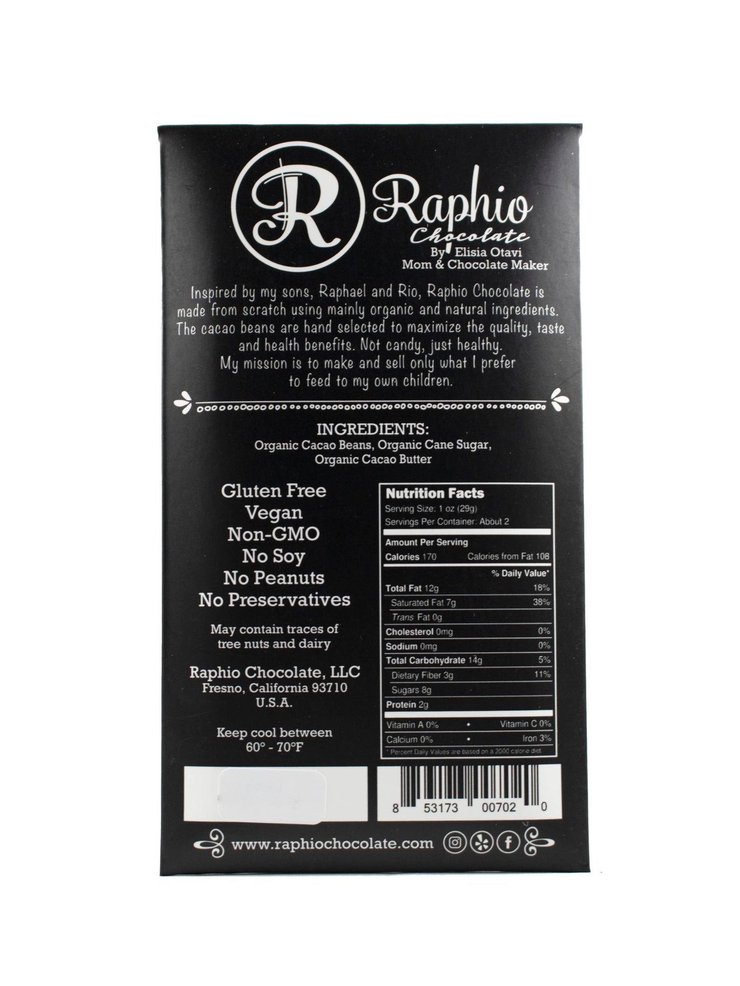 72% Madagascar Dark Chocolate