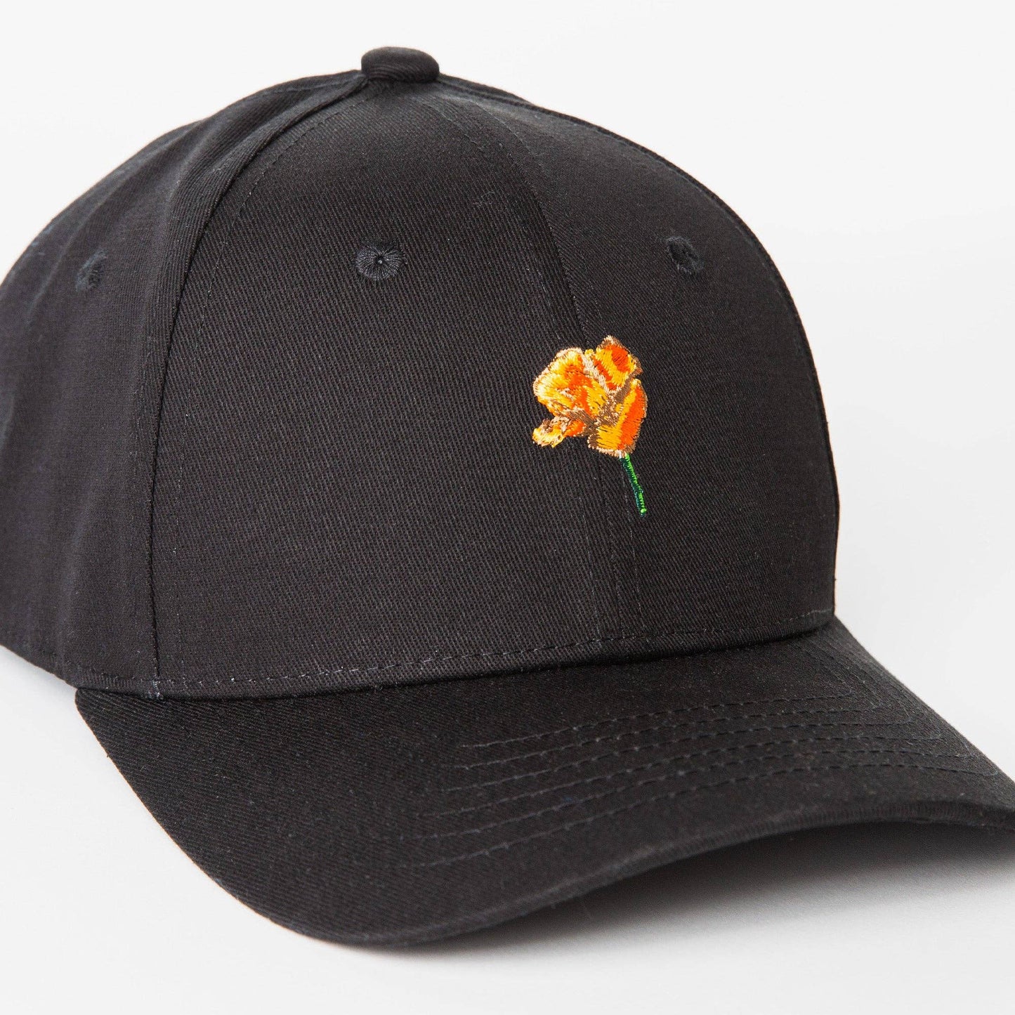 California Poppy Dad Hat: White