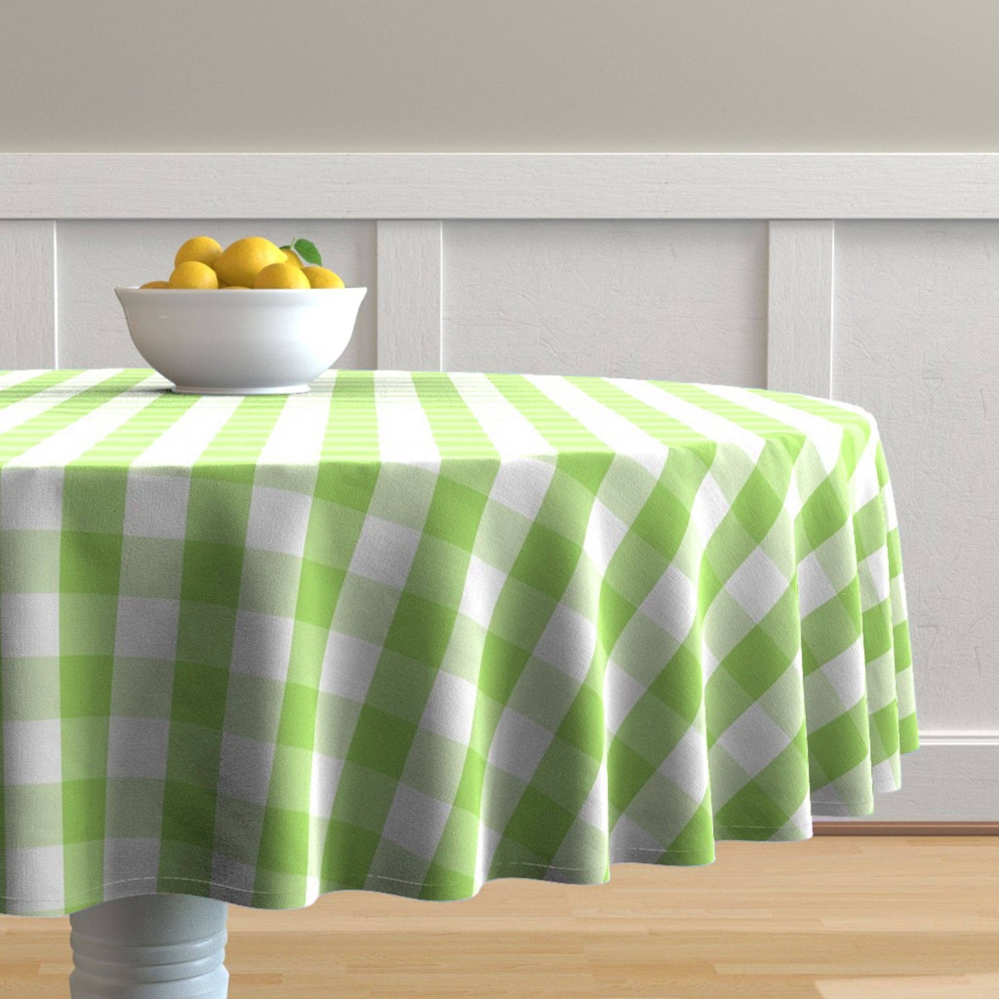 Fabstyles Country Check High-Quality Tablecloth: Blue / 55x55