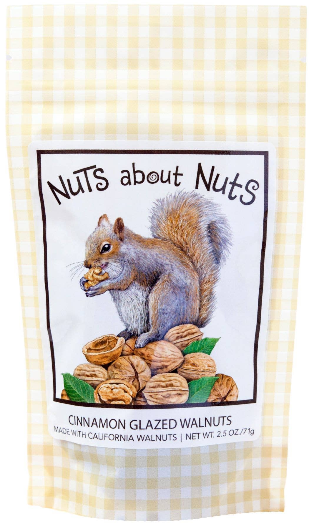 Squirrel - Cinnamon Glazed Walnuts 2.5 oz. California