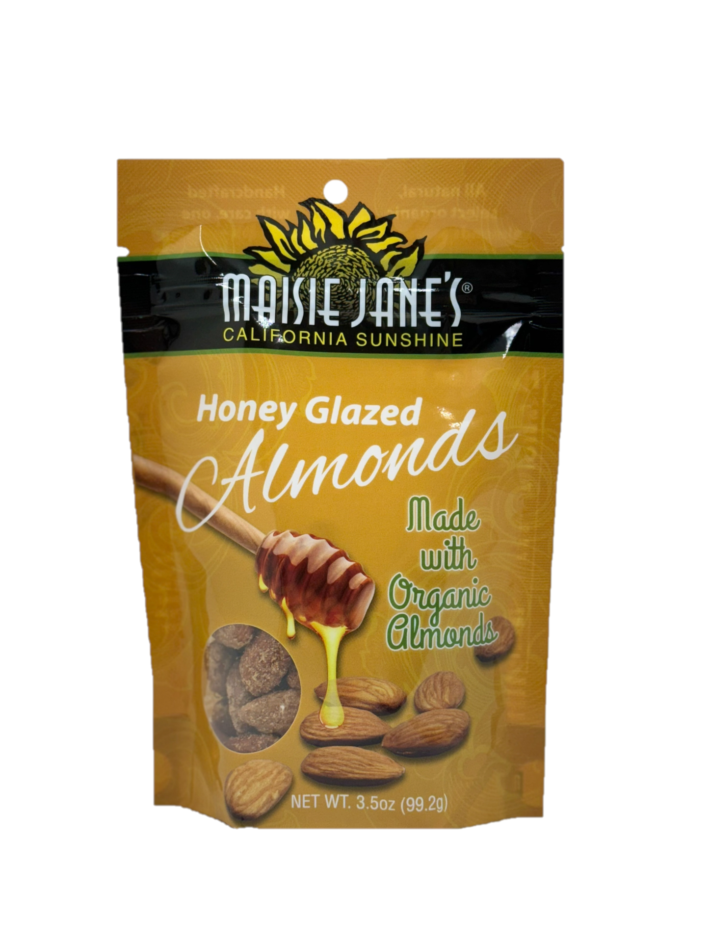 Honey Glazed Almonds made w/ Organic Almonds 3.5 oz