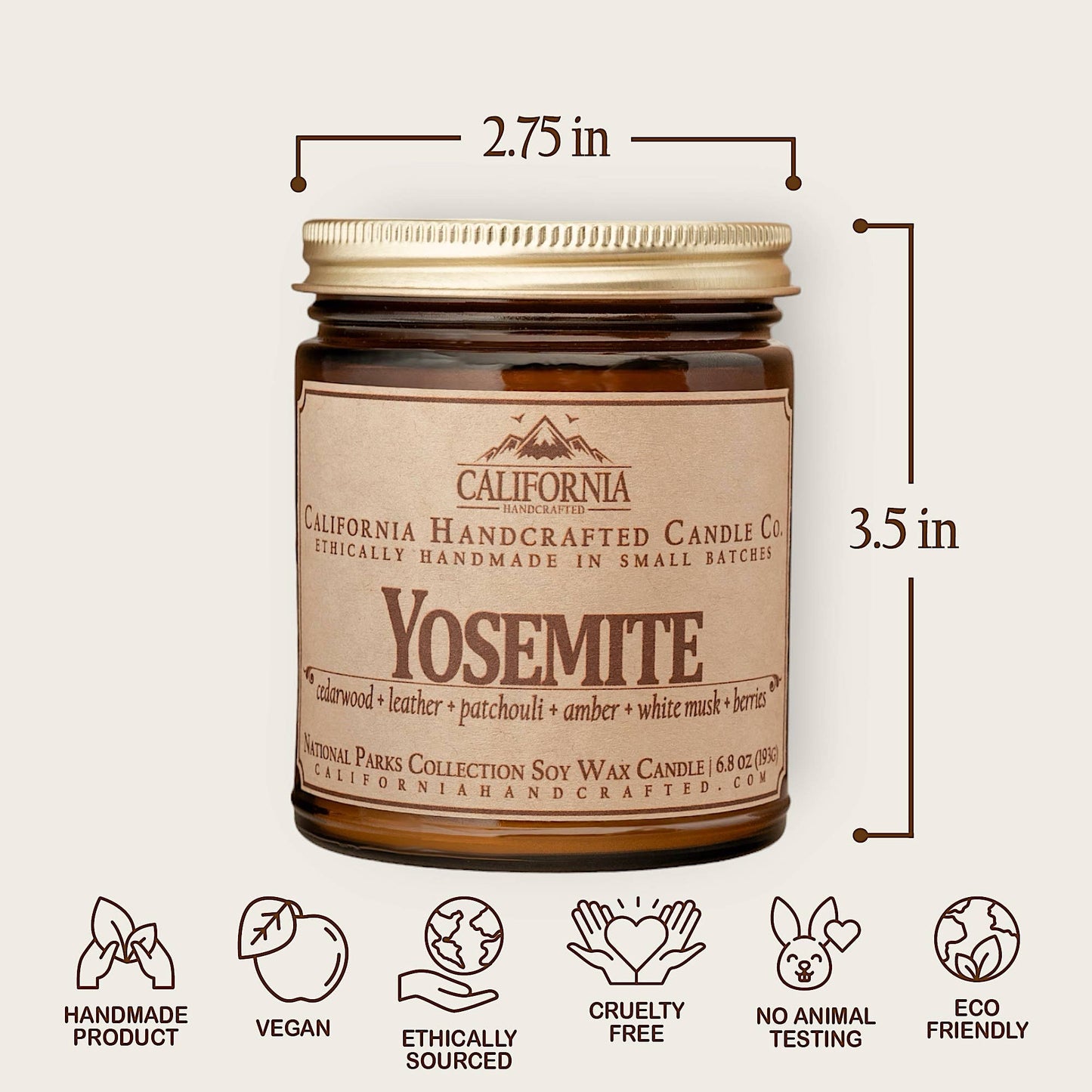 Yosemite National Park Coconut Apricot Jar Candle