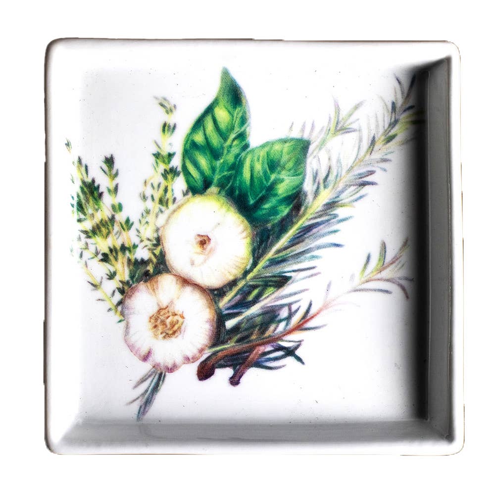 Small Graphic Plate: Lemon Print