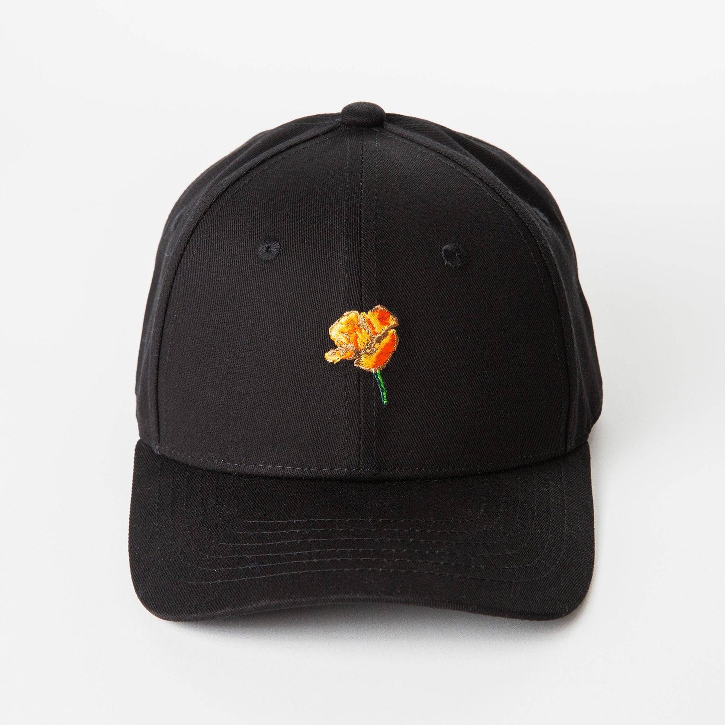 California Poppy Dad Hat: White