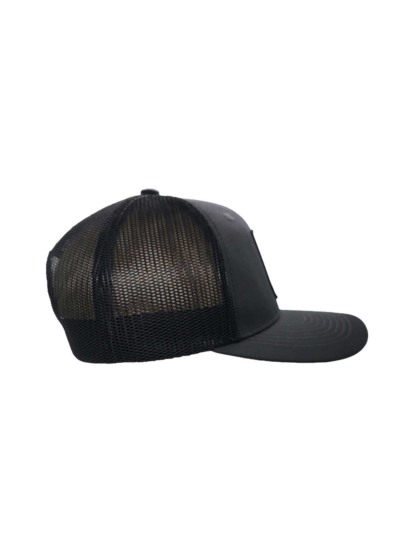 Yosemite Snapback Mesh Trucker Hat w/ National Park Patch: Navy Blue on White Mesh