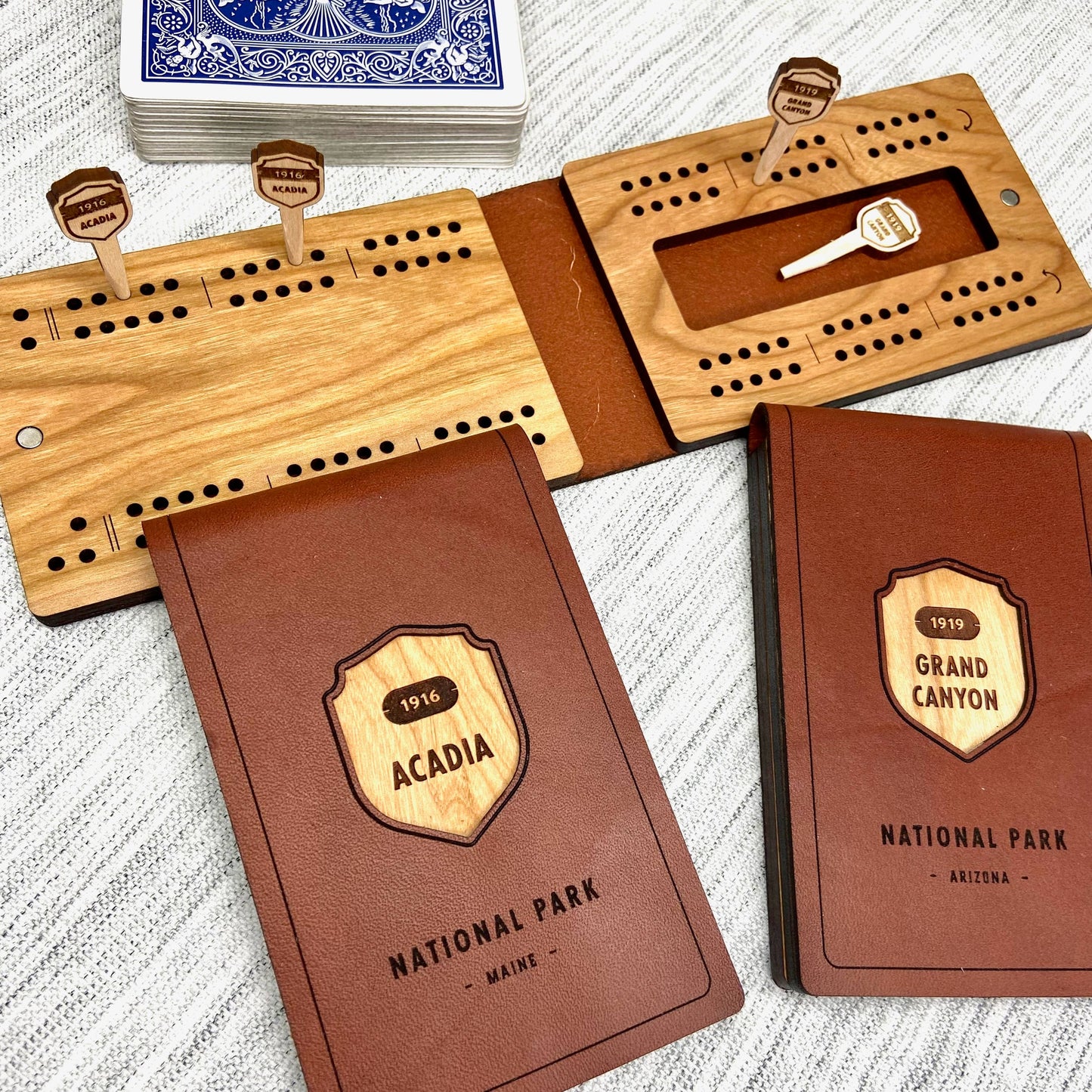 US National Parks Travel Cribbage Board with Custom Pegs: Yosemite / Select best pegs for us