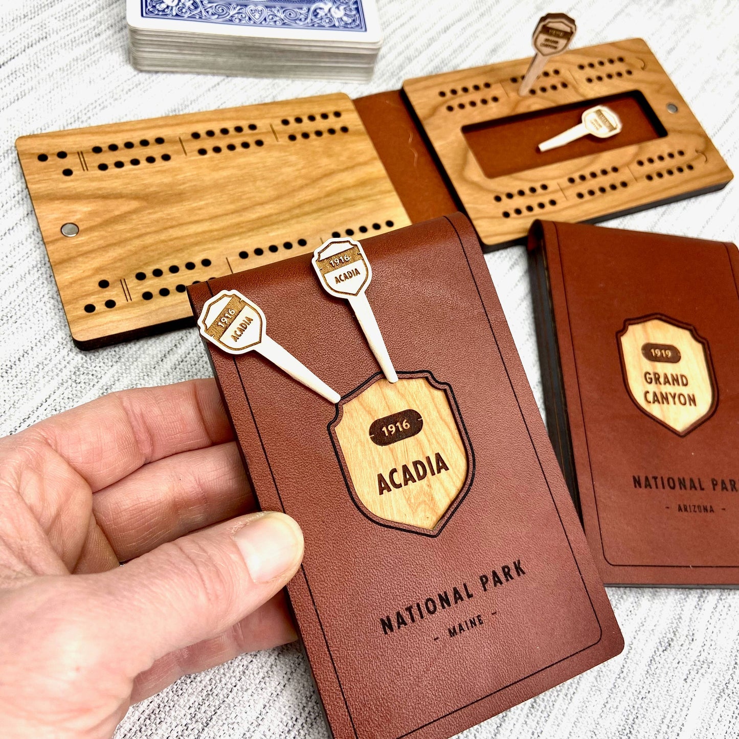 US National Parks Travel Cribbage Board with Custom Pegs: Yosemite / Select best pegs for us