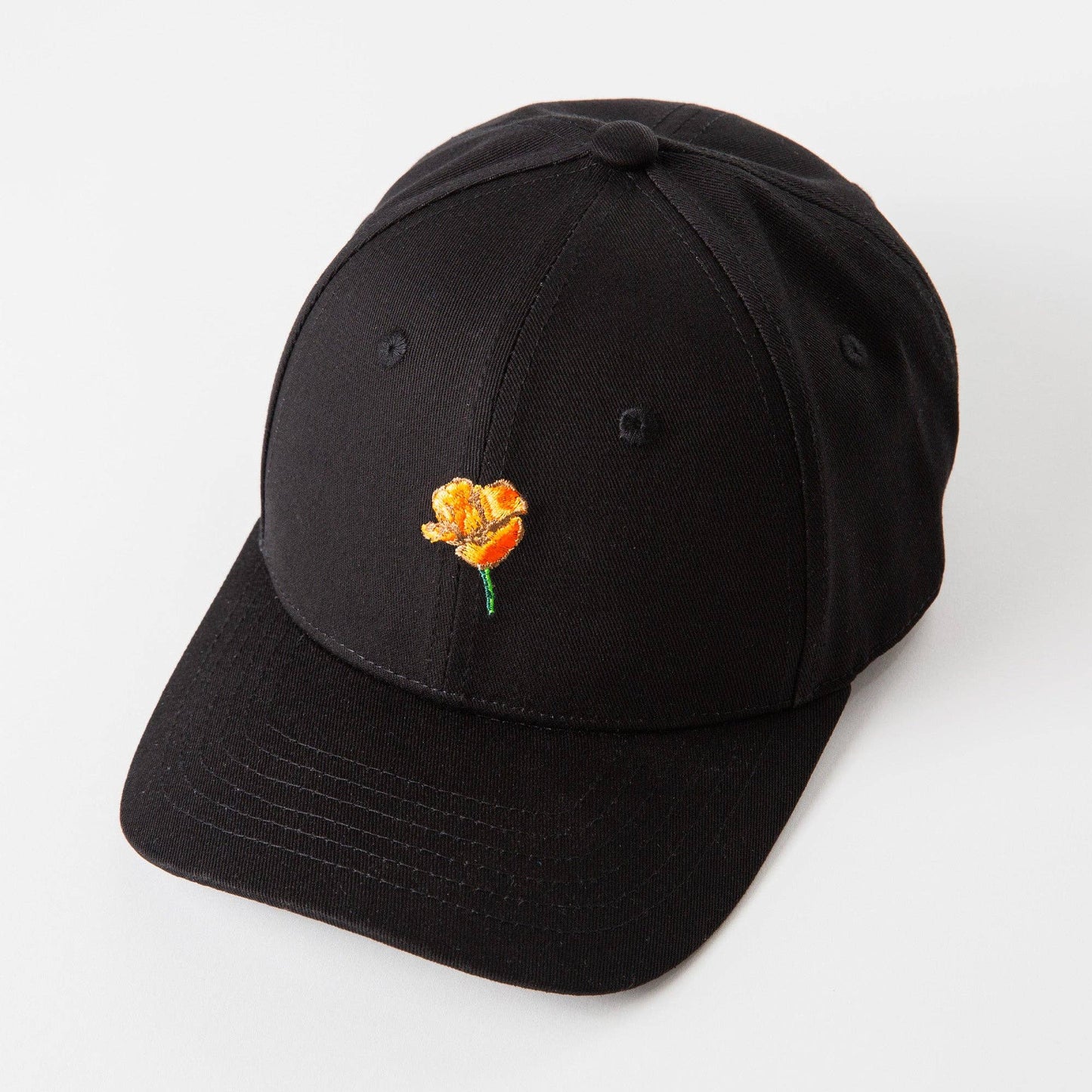 California Poppy Dad Hat: White