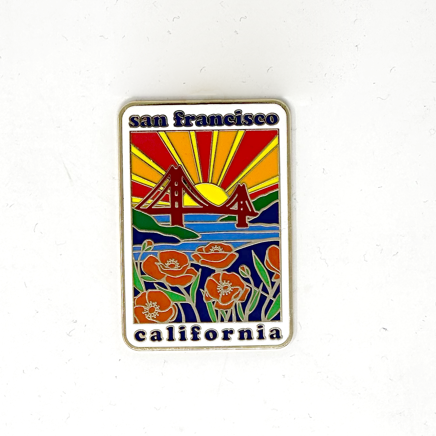Poppies Sunshine Enamel Pin