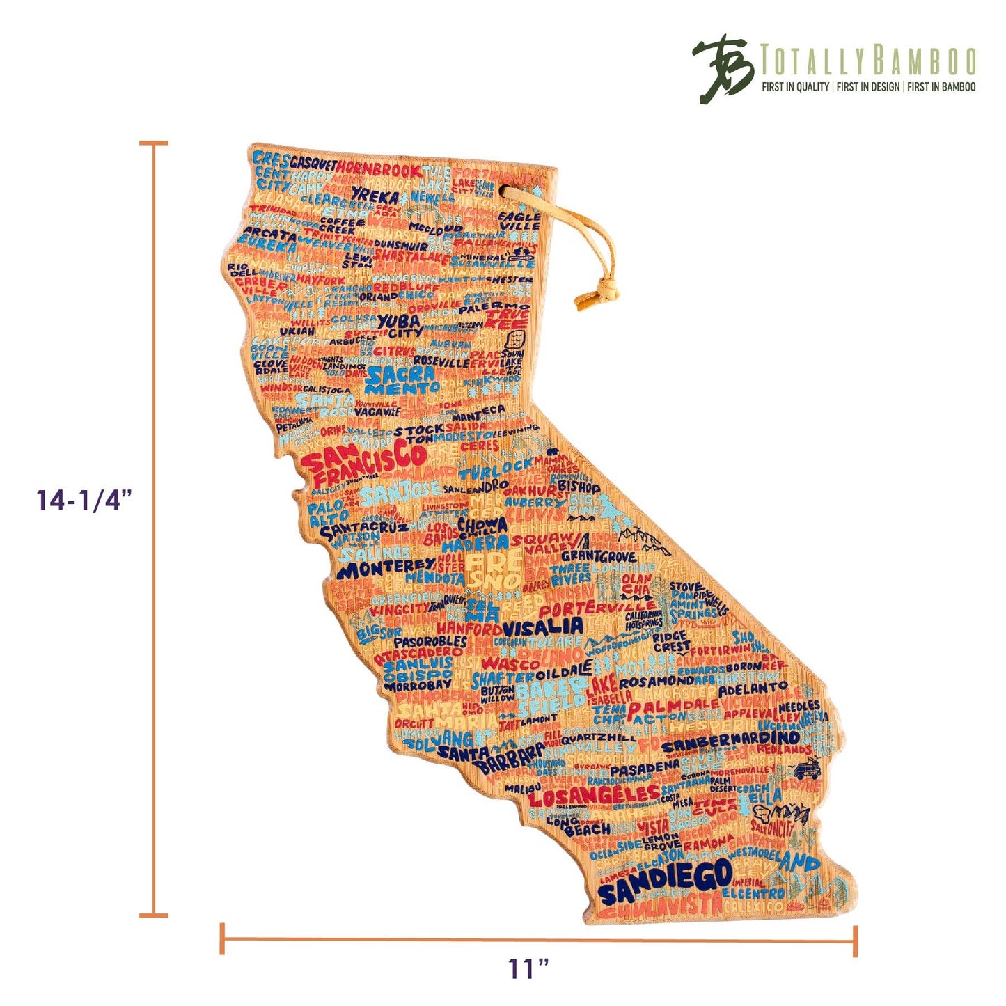 California Cutting Board with Artwork by Wander on Words™