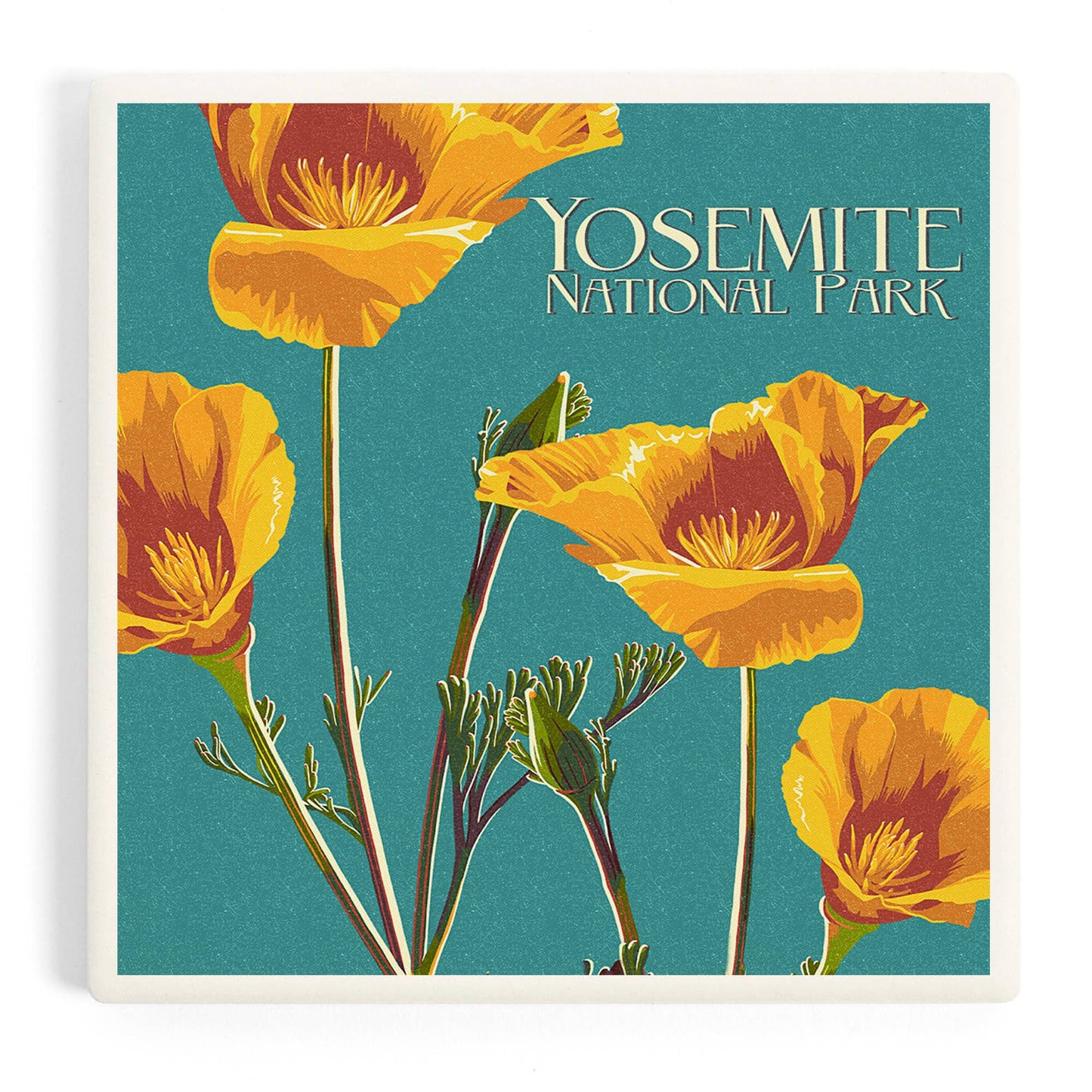 Ceramic Coaster Yosemite National Park, California, Poppy…