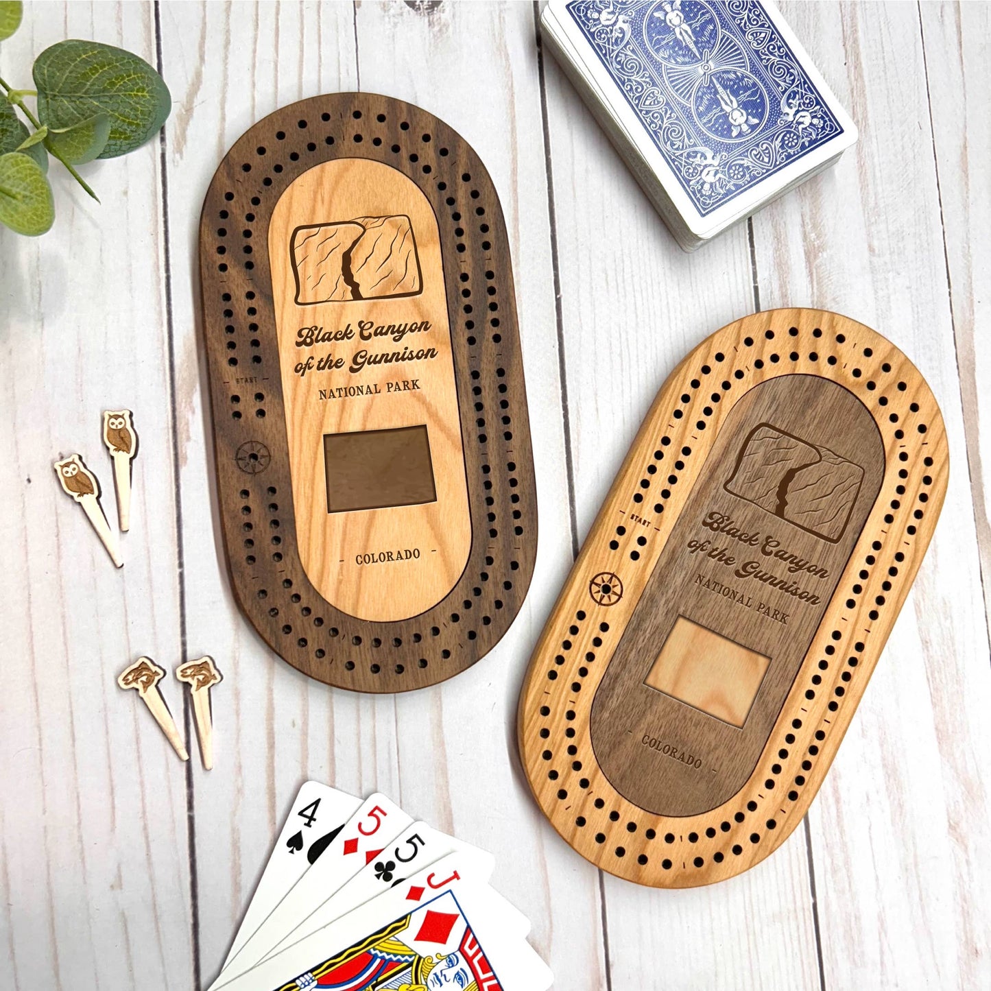 National Parks Travel Cribbage Set with Custom Pegs: Yosemite / Select best pegs for us