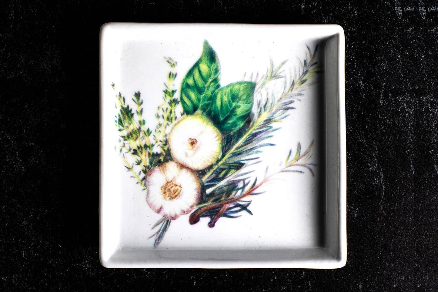 Small Graphic Plate: White