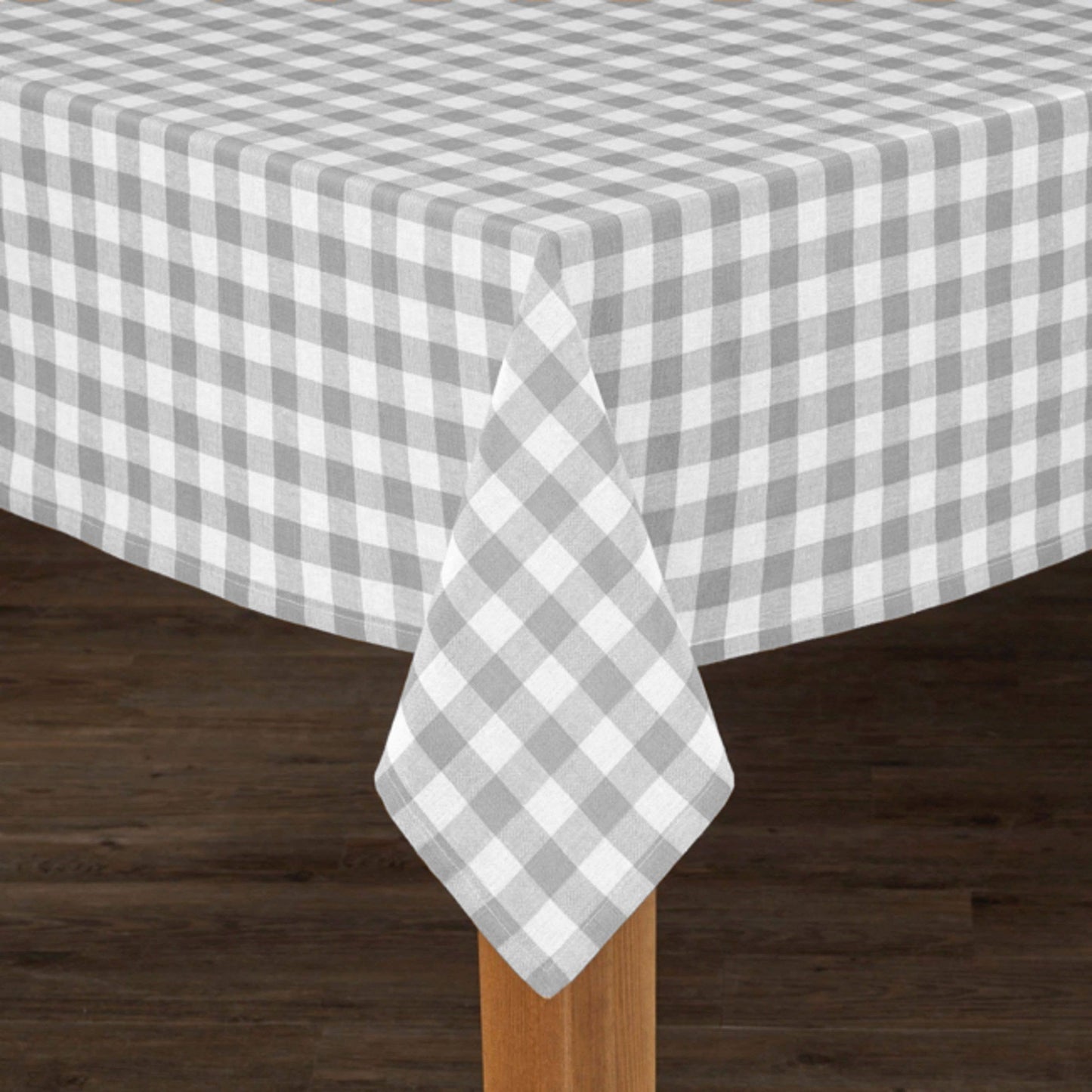 Fabstyles Country Check High-Quality Tablecloth: Blue / 55x55