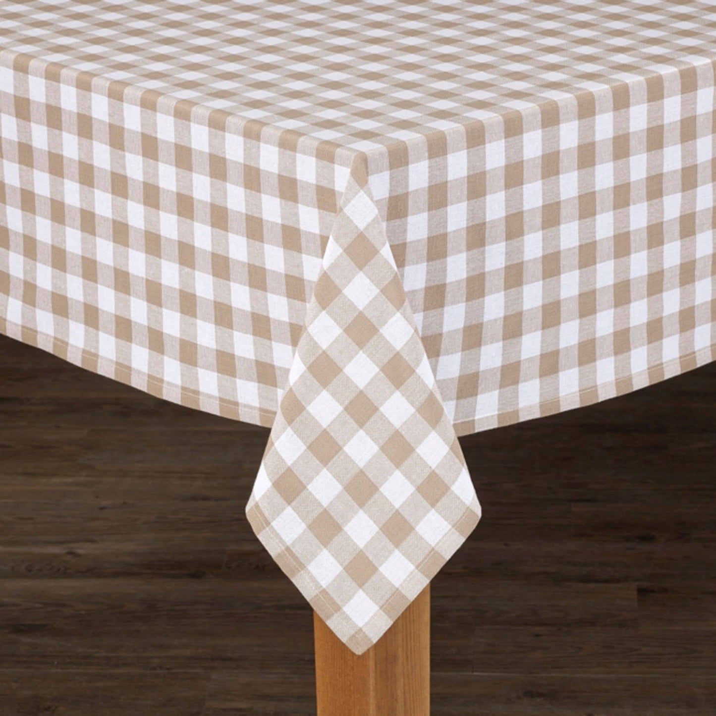 Fabstyles Country Check High-Quality Tablecloth: Blue / 55x55