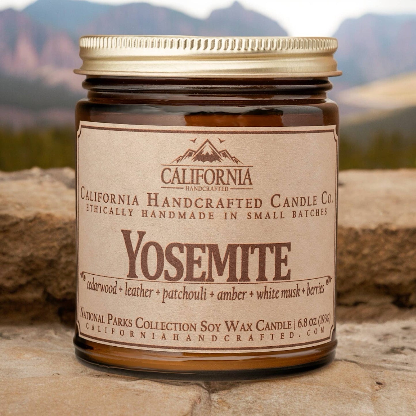 Yosemite National Park Coconut Apricot Jar Candle